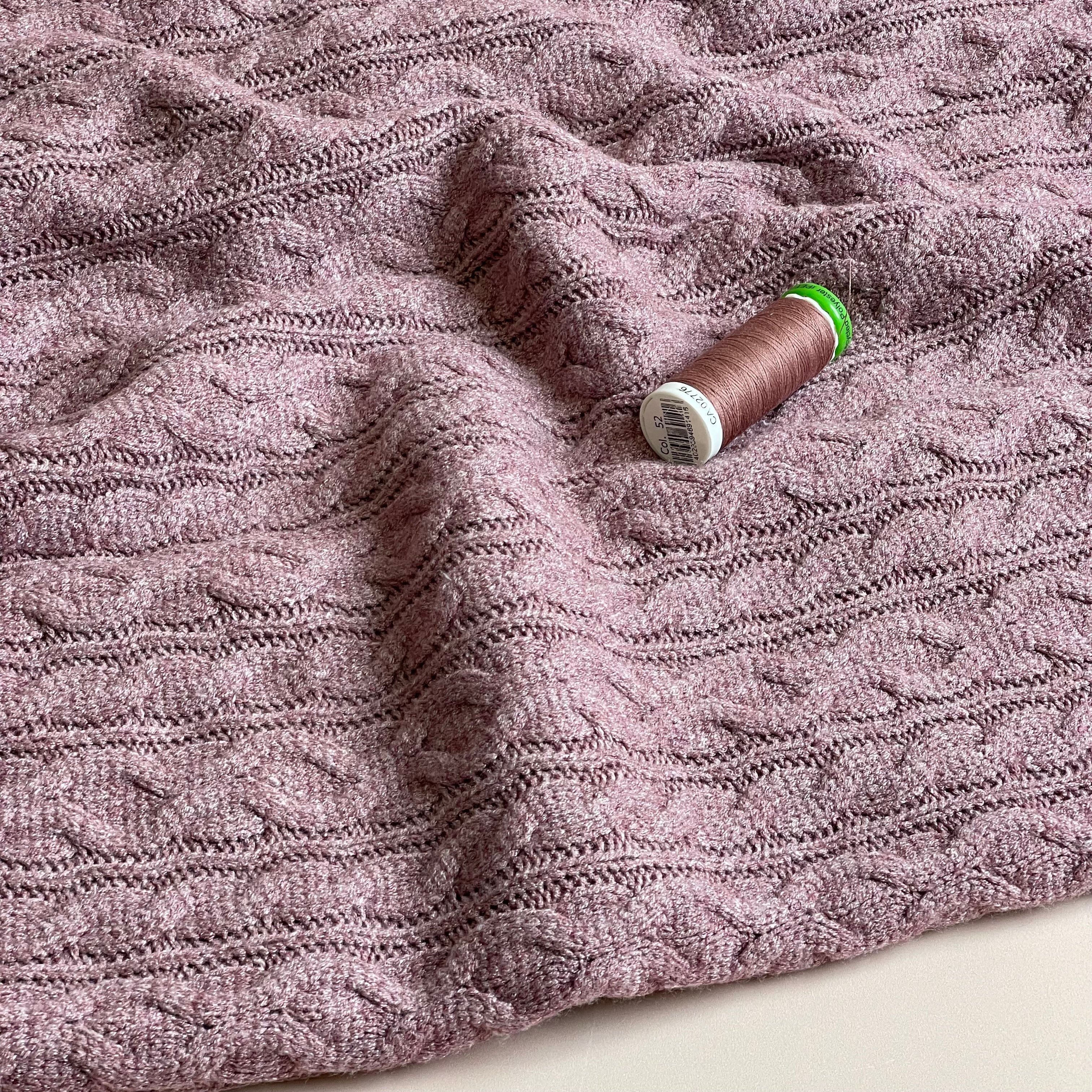 Nordic Cable Knit in Mauve