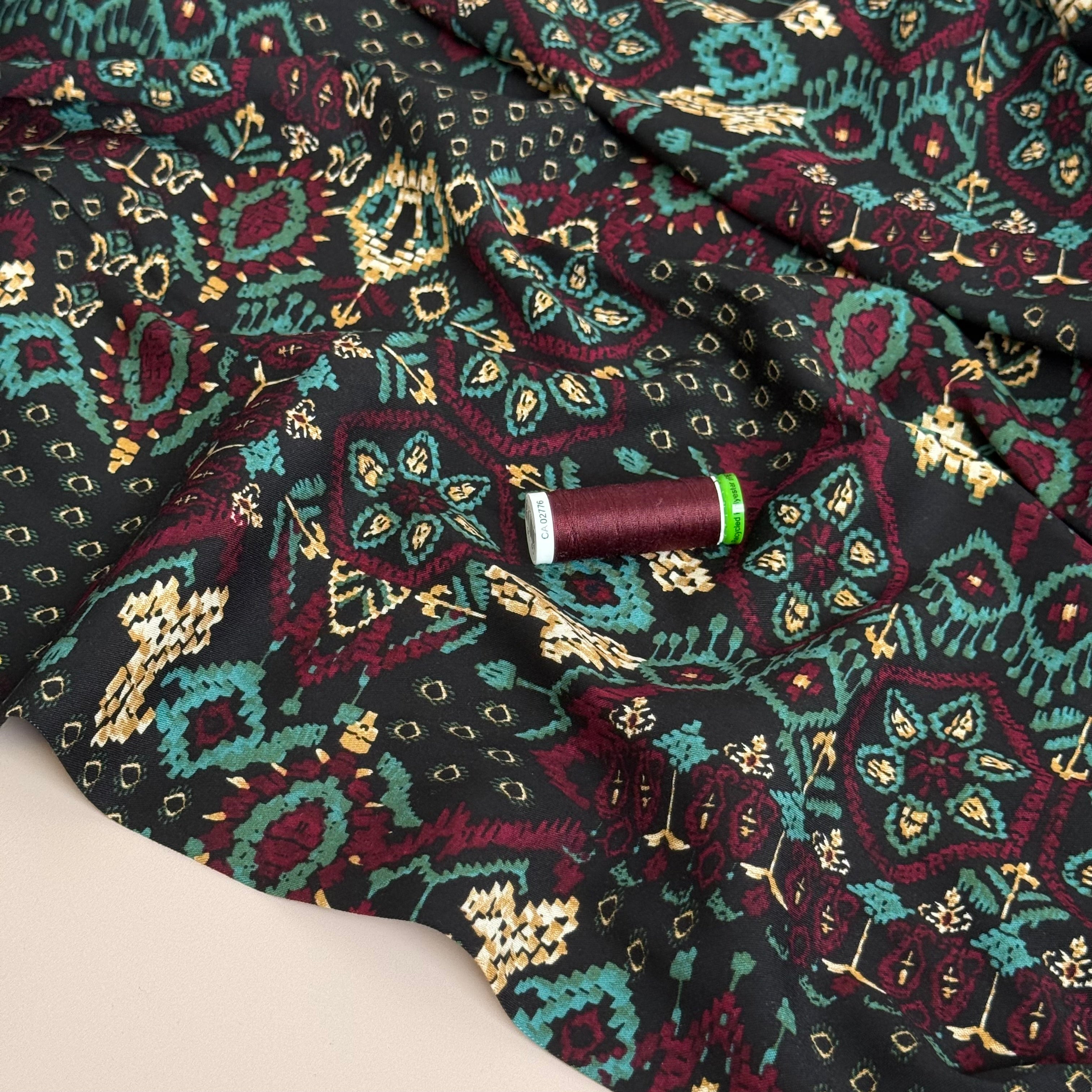 Rosella Tapestry Viscose Twill with Stretch