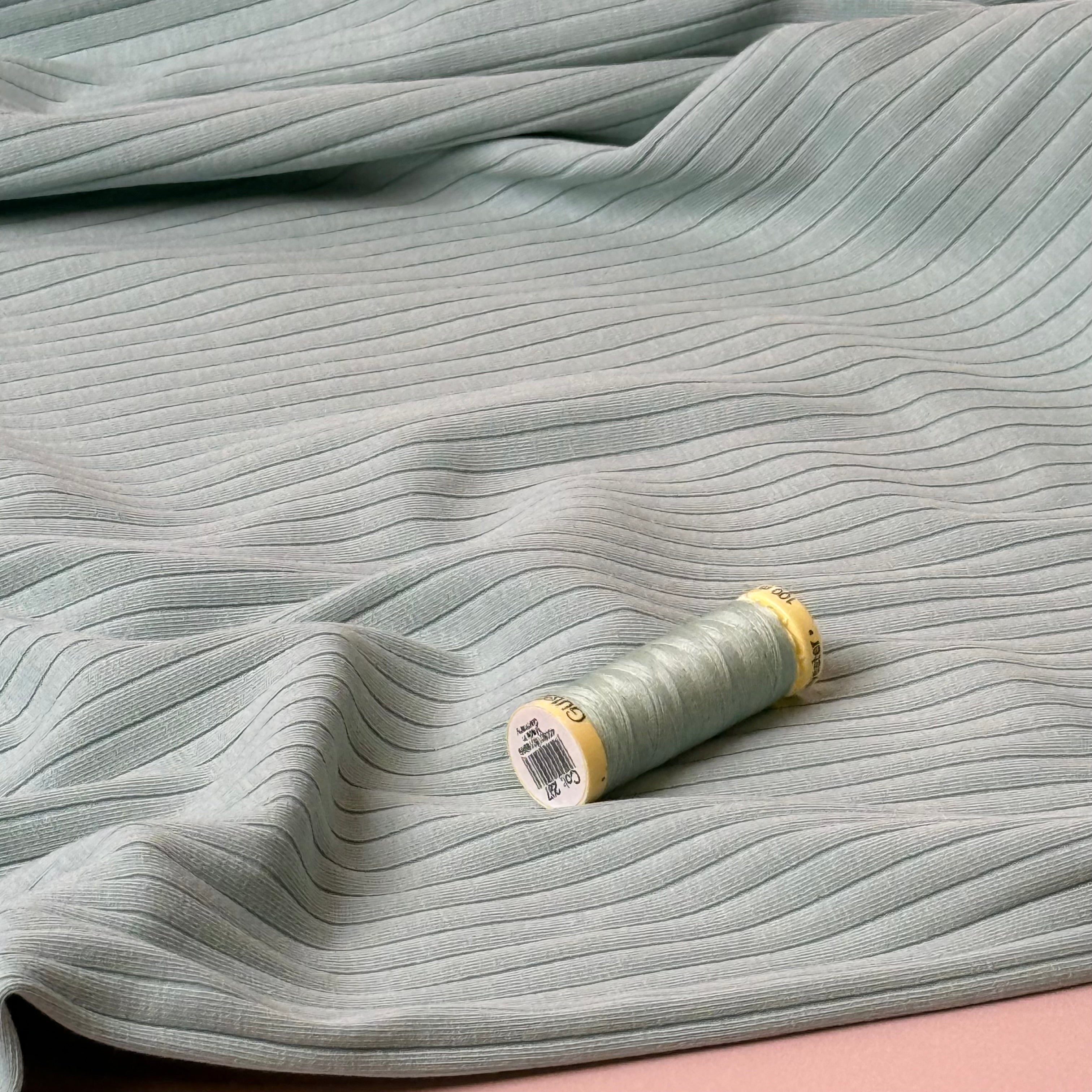Light Mint Cotton Ribbed Jersey