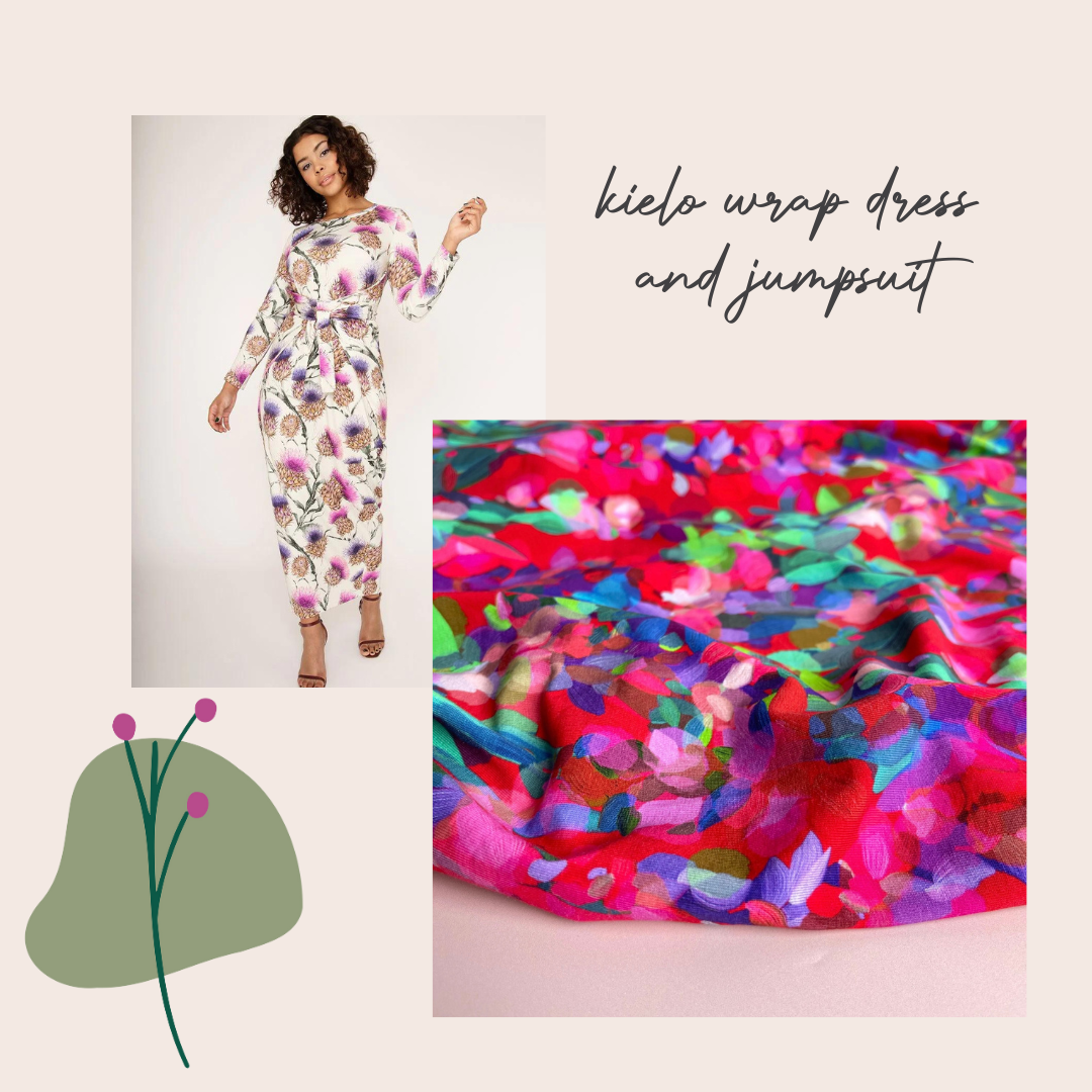 Summer Party - Lupine Petals Red GOTS Organic Cotton Jersey