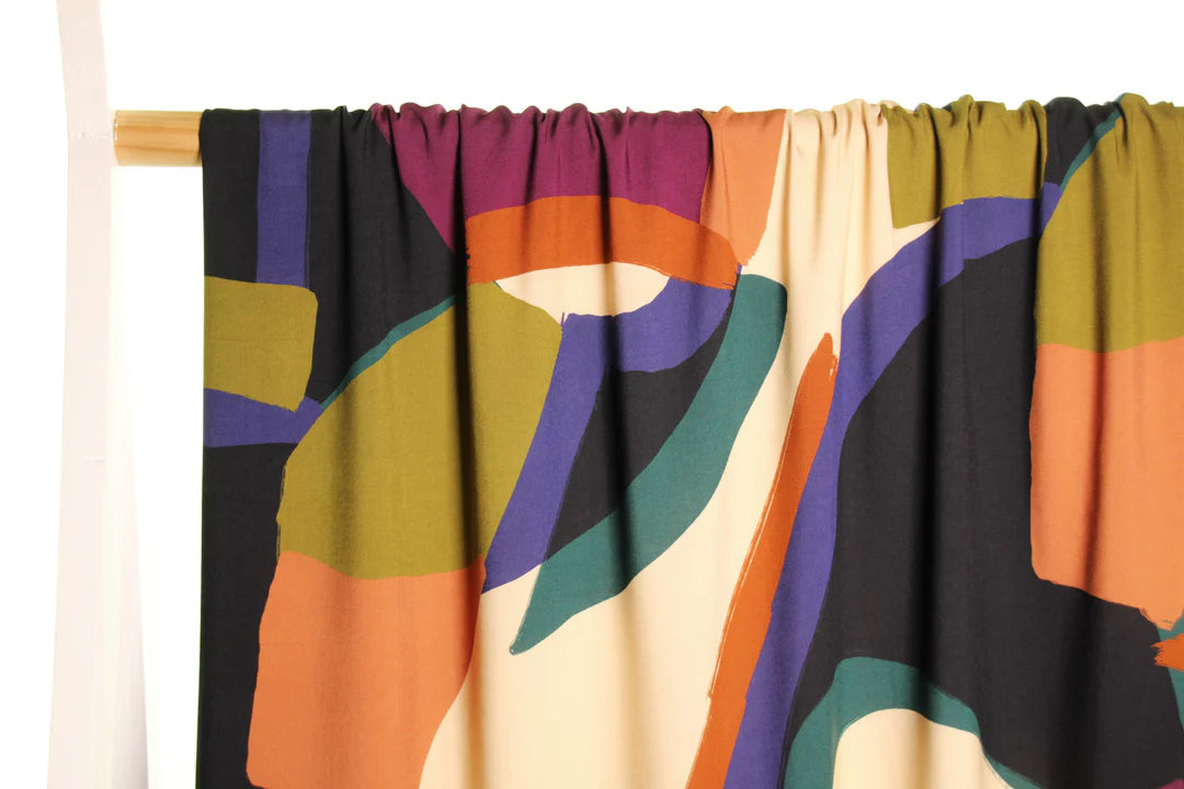 Atelier Jupe - Large Abstract Viscose Fabric