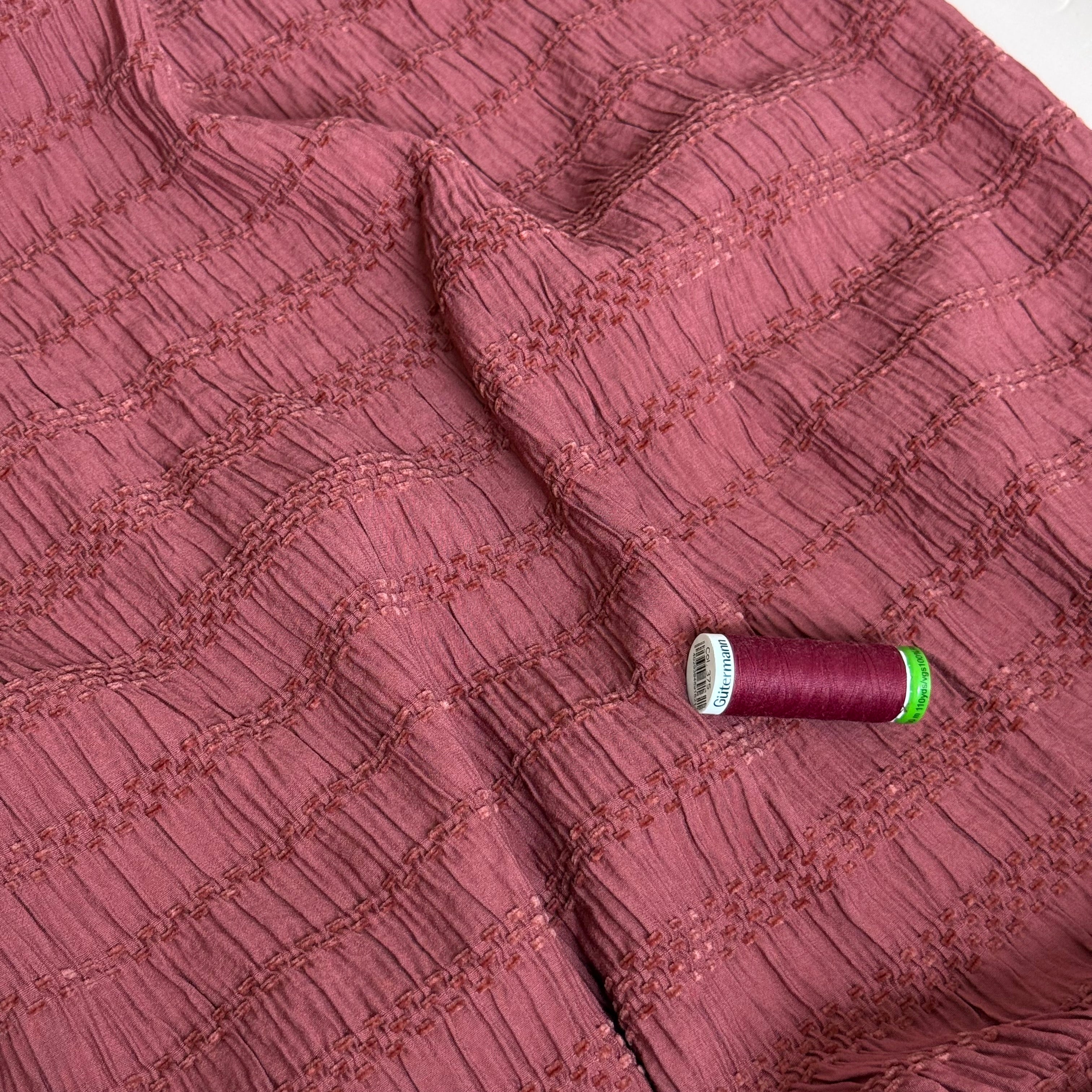 Chenille Jacquard Fabric in Russett