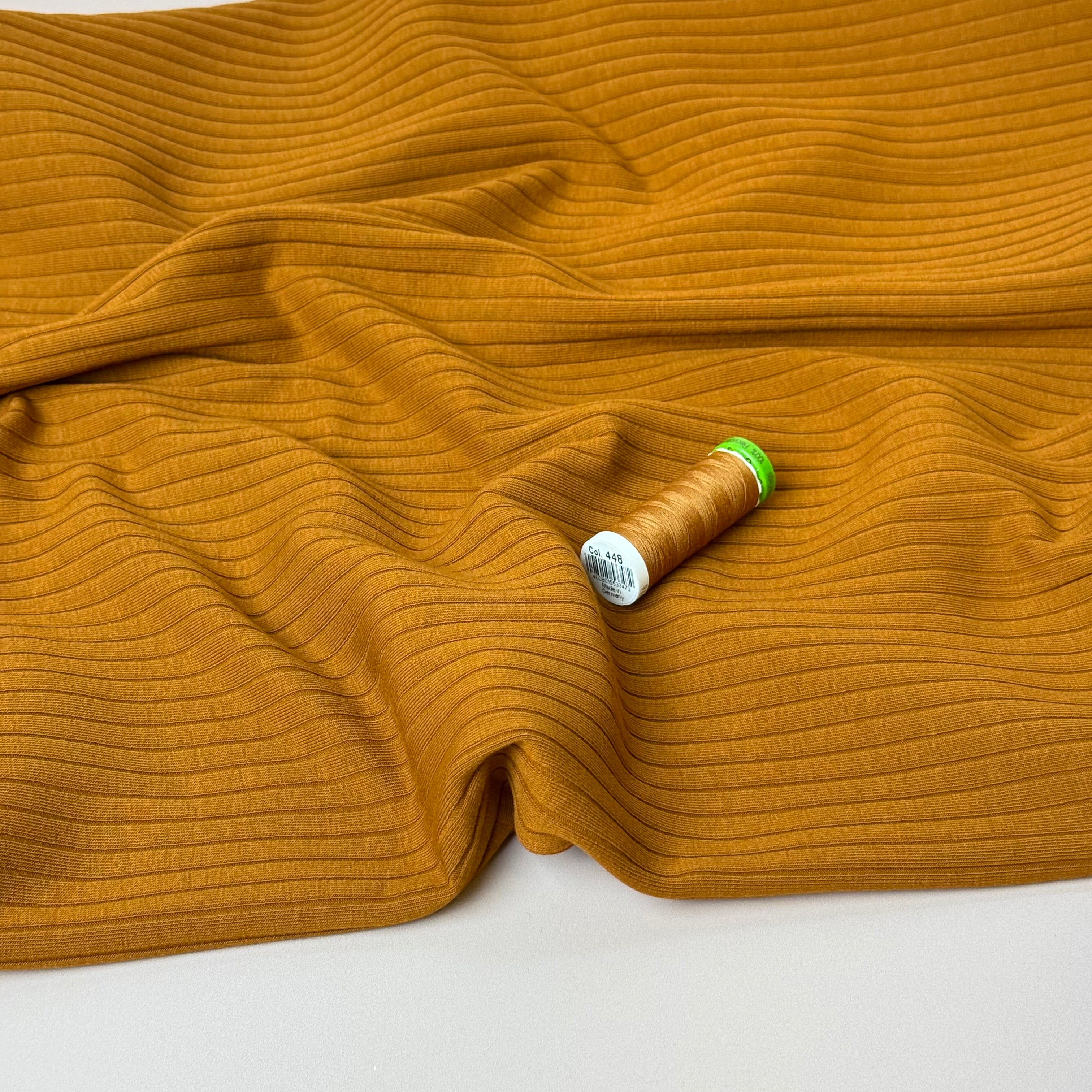 Caramel Cotton Ribbed Jersey