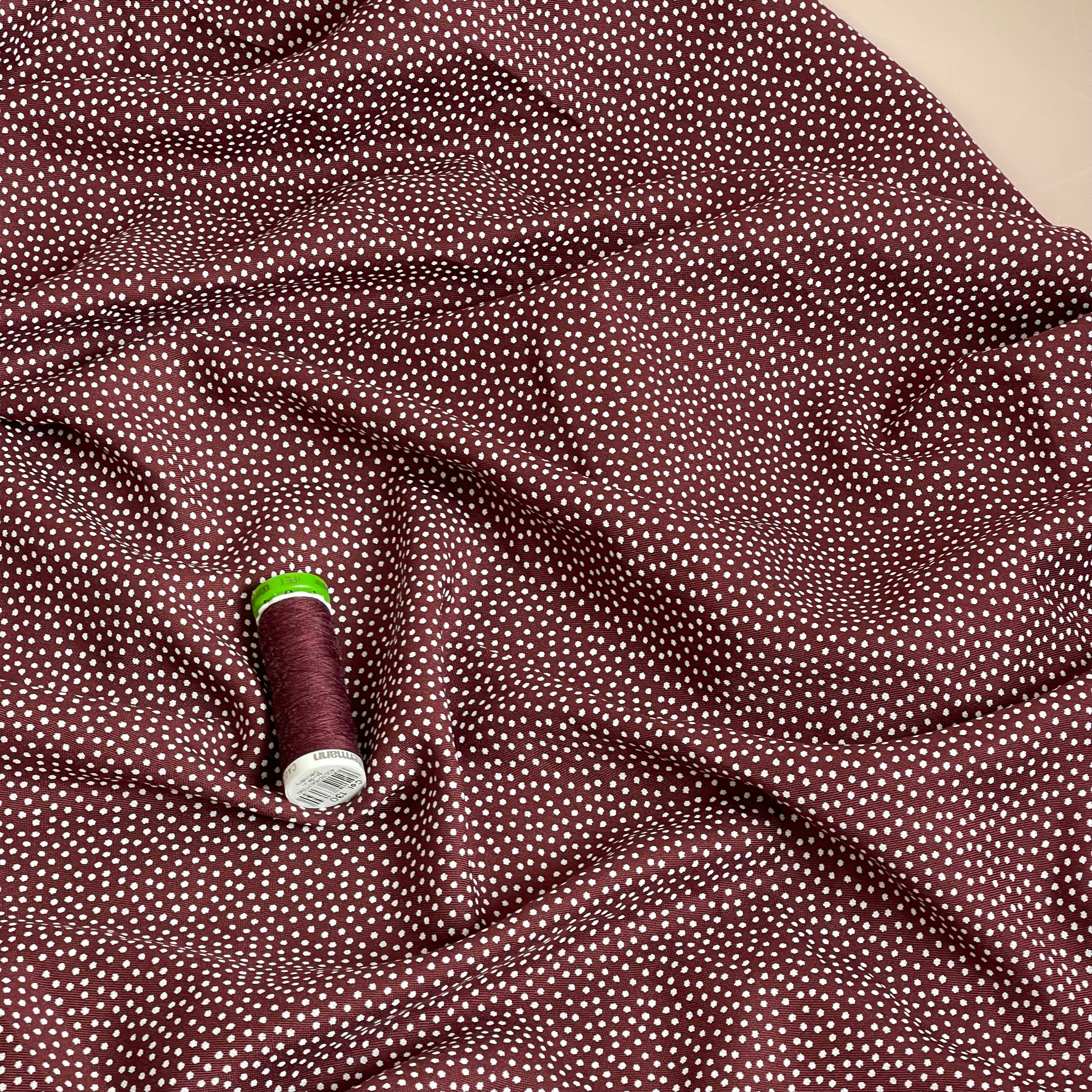 Ex-Designer Deadstock - Scattered Spots on Port Viscose Fabric