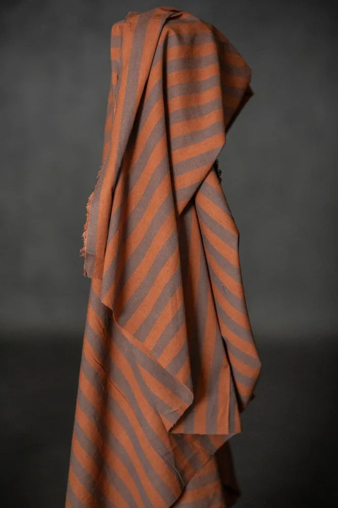 Merchant & Mills - Double Chocolate Organic Cotton Linen Stripe