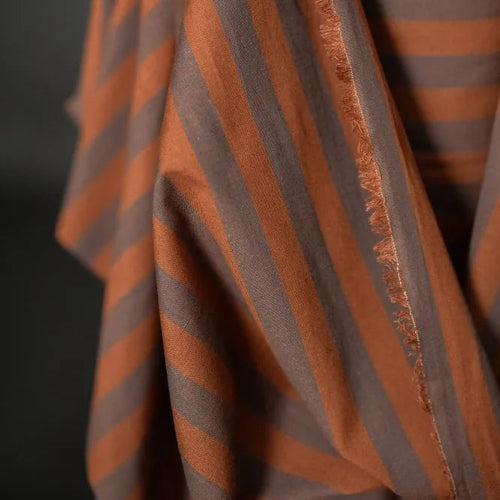 Merchant & Mills - Double Chocolate Organic Cotton Linen Stripe