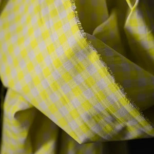 Merchant & Mills - Neon Fizz Organic Cotton Linen Gingham