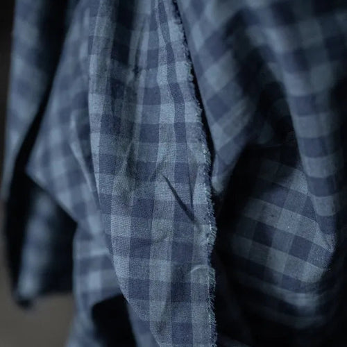 Merchant & Mills - Uniform Blues Organic Cotton Linen Gingham