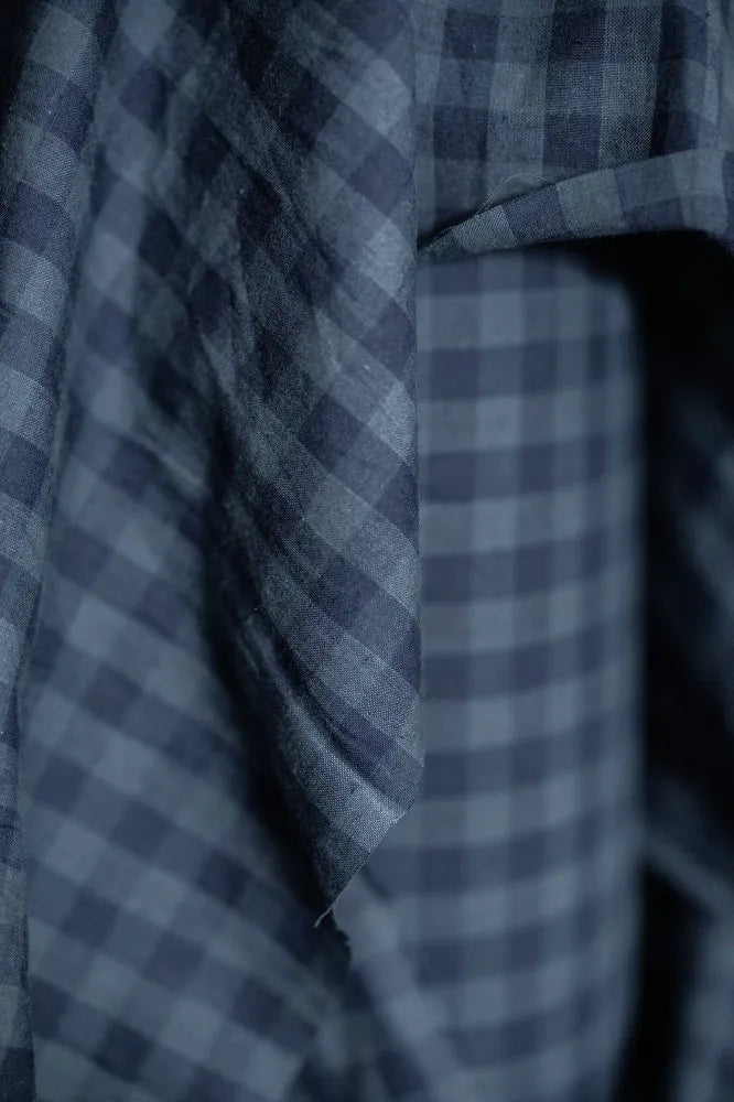 Merchant & Mills - Uniform Blues Organic Cotton Linen Gingham