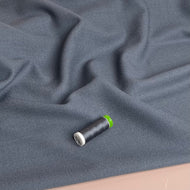REMNANT 2.65 Metres (some small holes in places)  - Deadstock Pure Wool Crepe Fabric in Slate