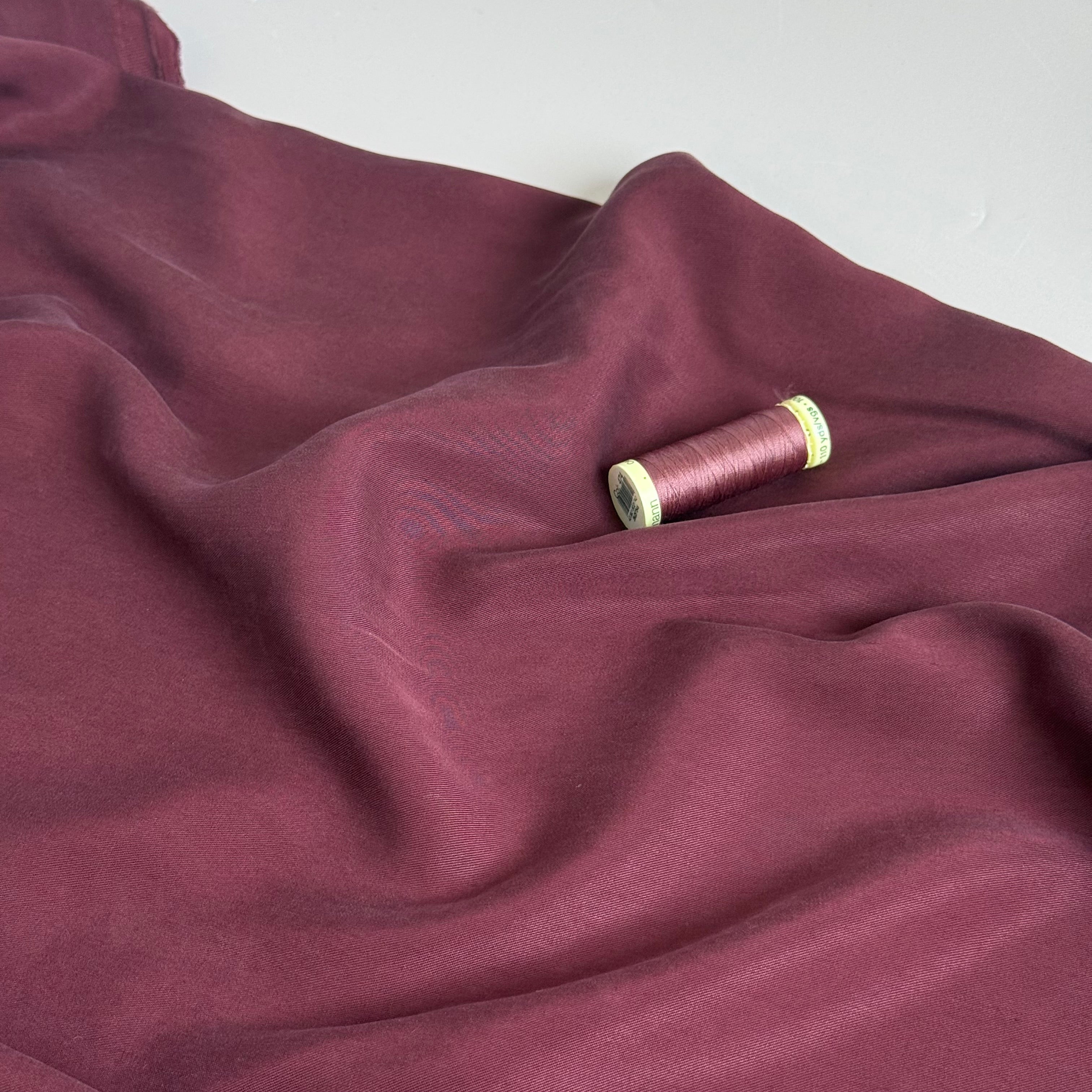 Lush in Budgundy TENCEL™ Lyocell Sandwashed Twill