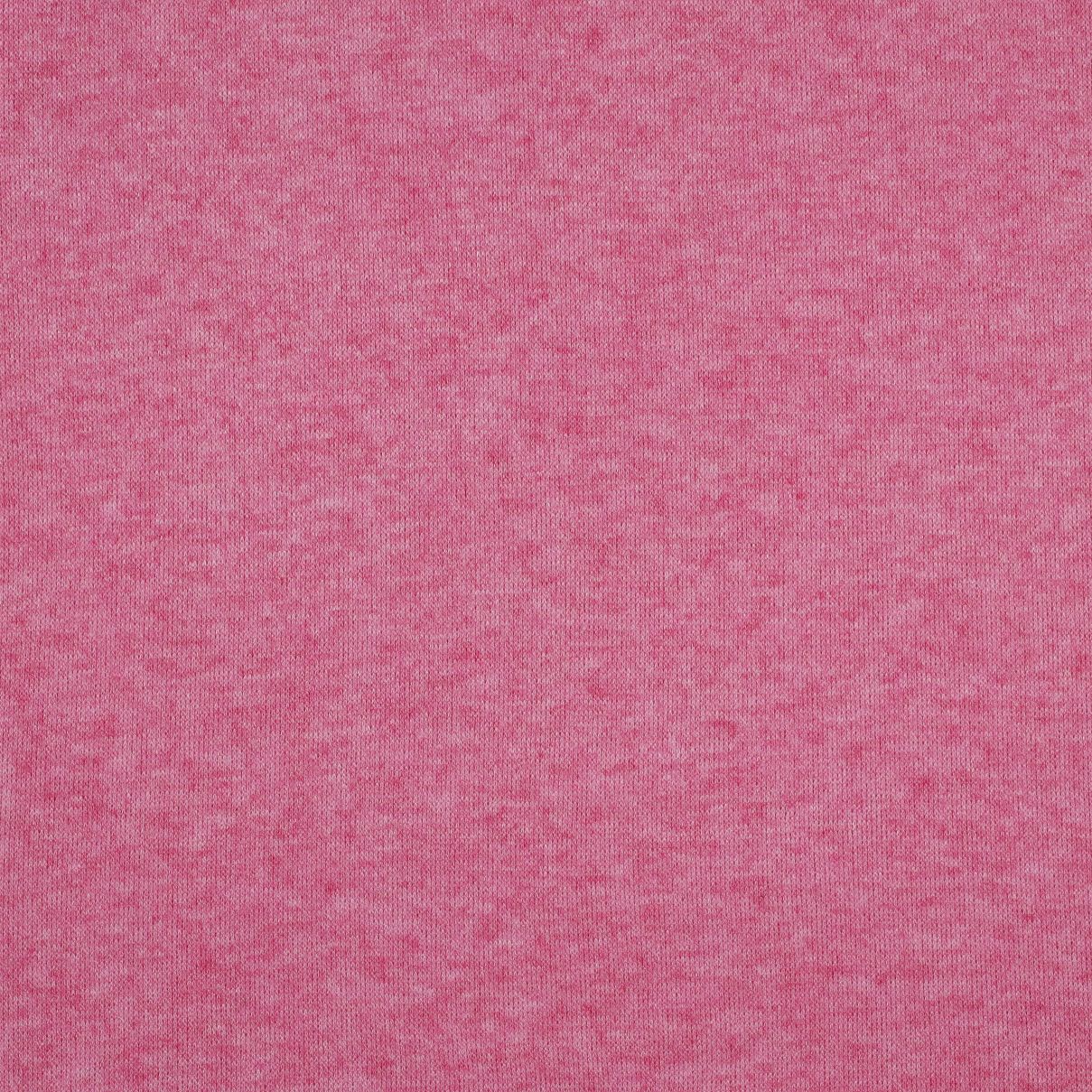 Snug Viscose Blend Sweater Knit in Fuchsia Pink Melange