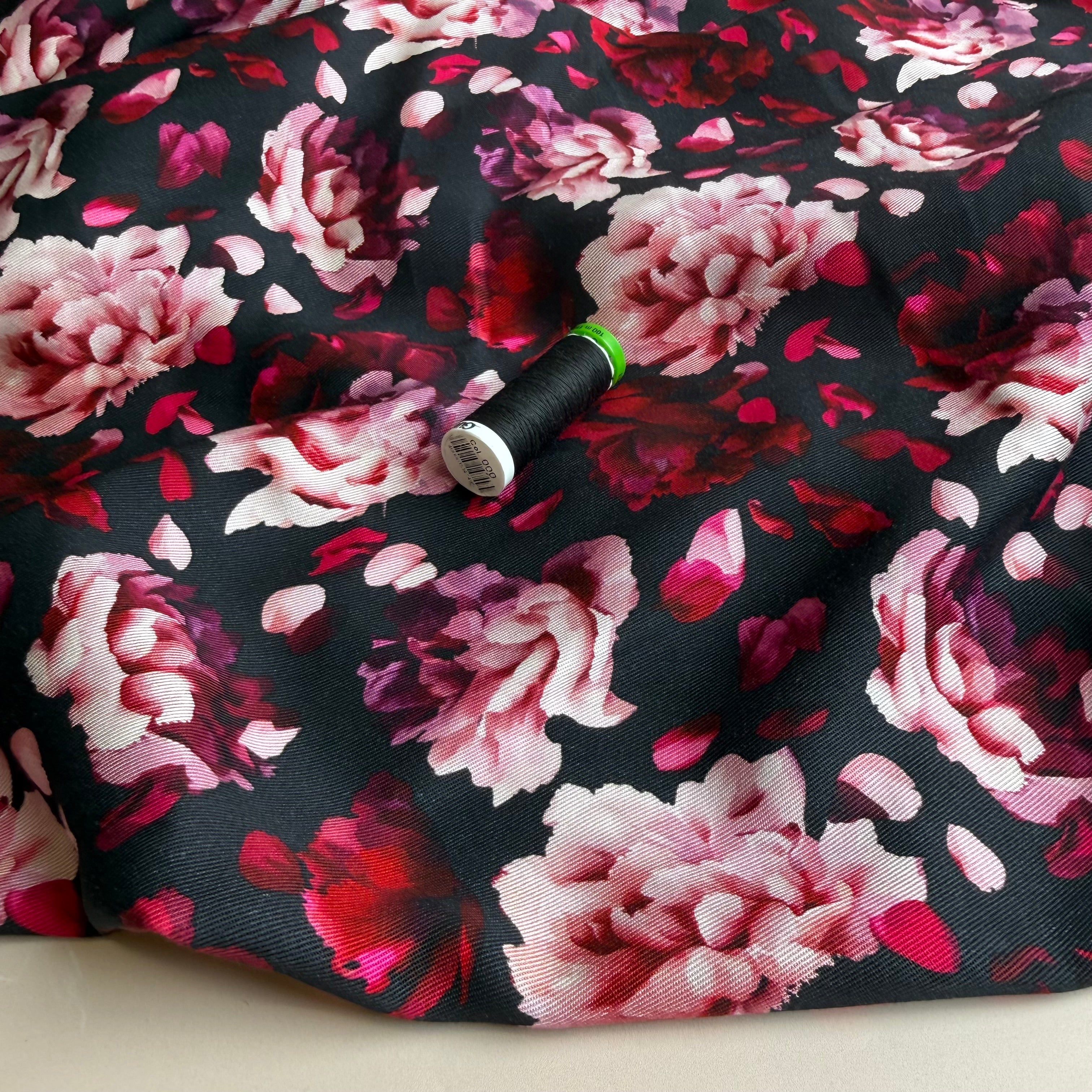 Floaty Flowers Lyocell Twill Fabric