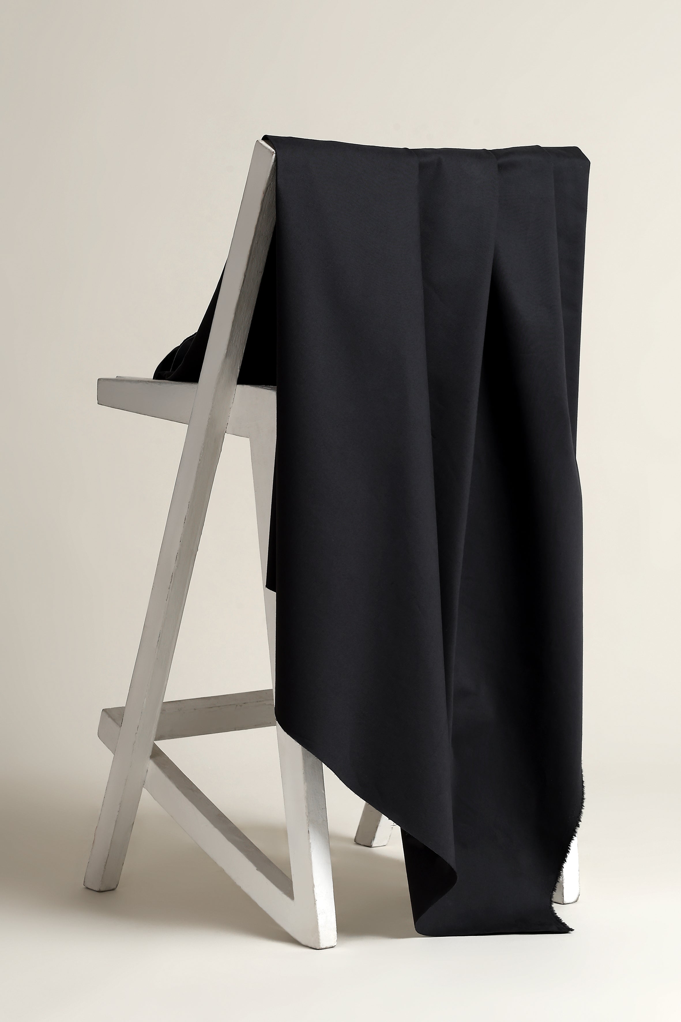 Atelier Brunette - Stretch Cotton Gabardine Chino Fabric in Deep Charcoal