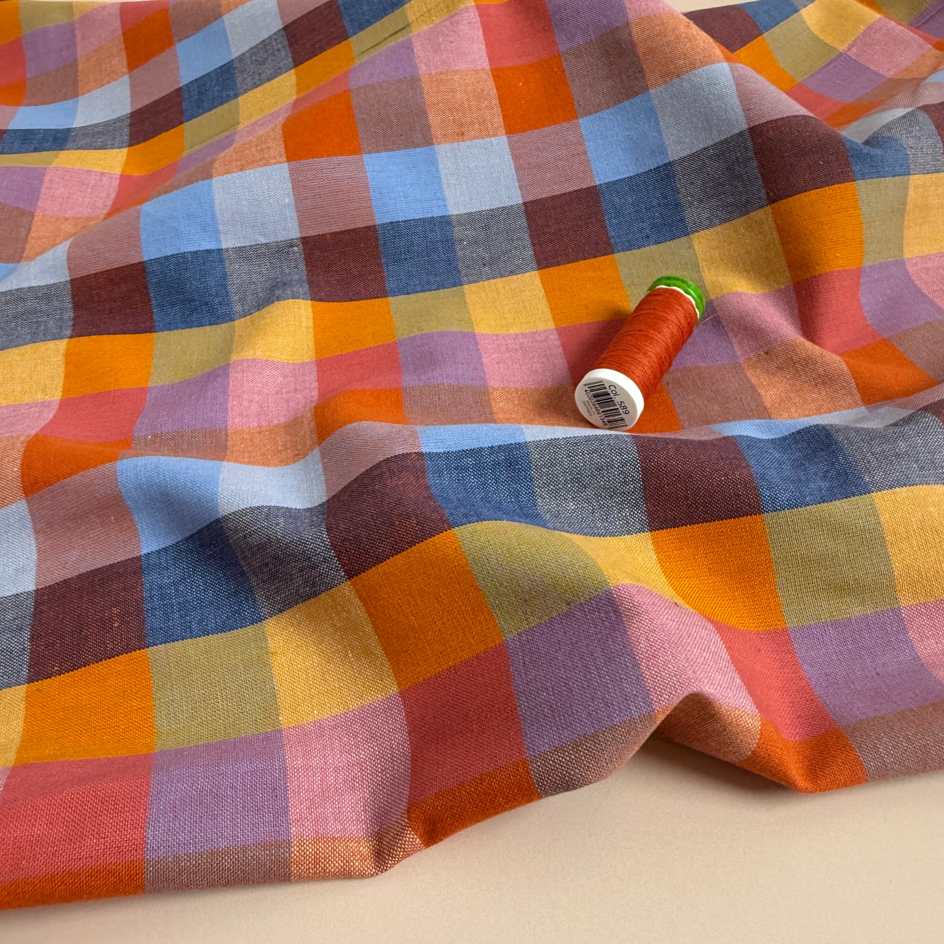 Fableism Supply Co - Fine and Dandy Cornucopia Happy Checkers Reversible Cotton