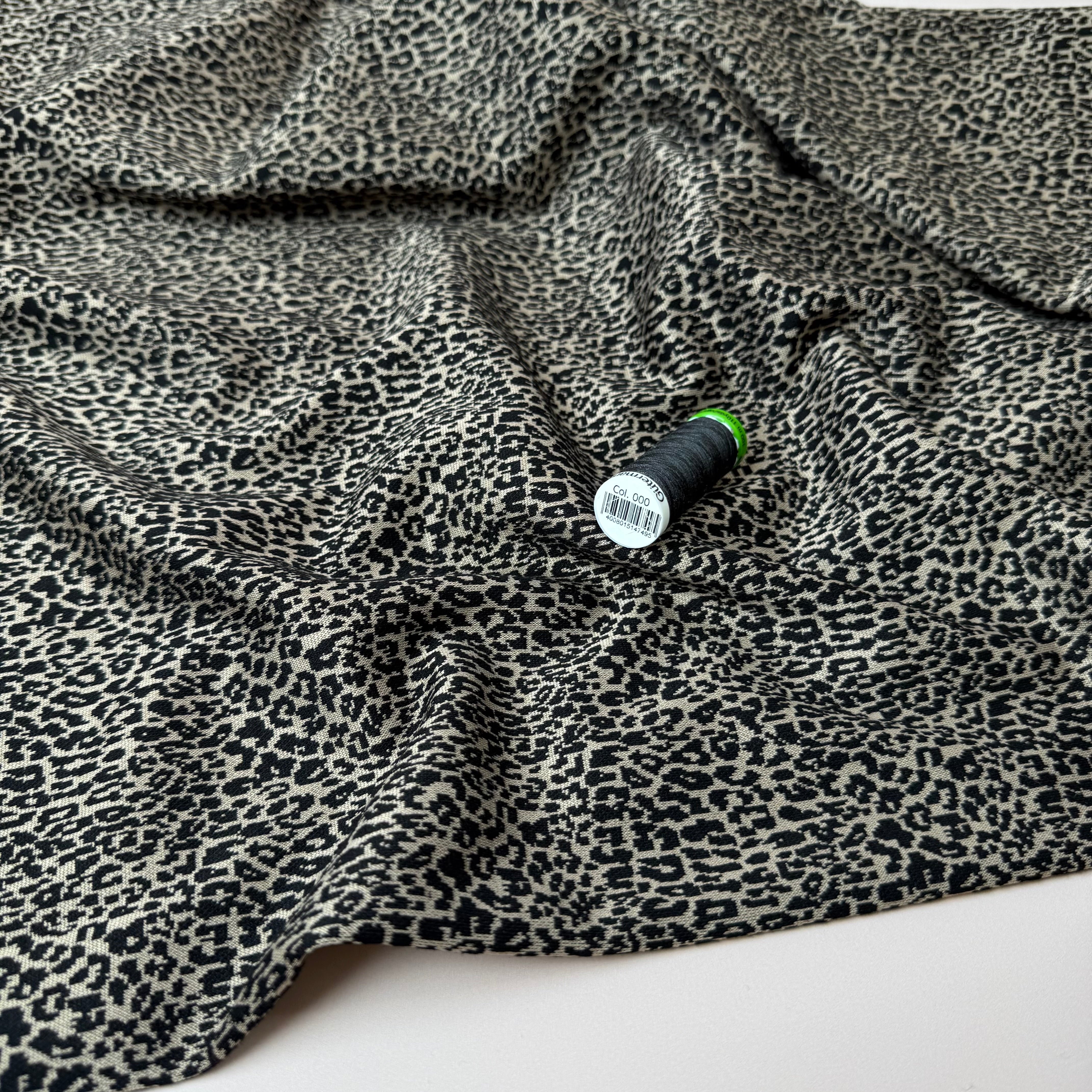 Leopard Sand Yarn Dyed Jacquard Knit