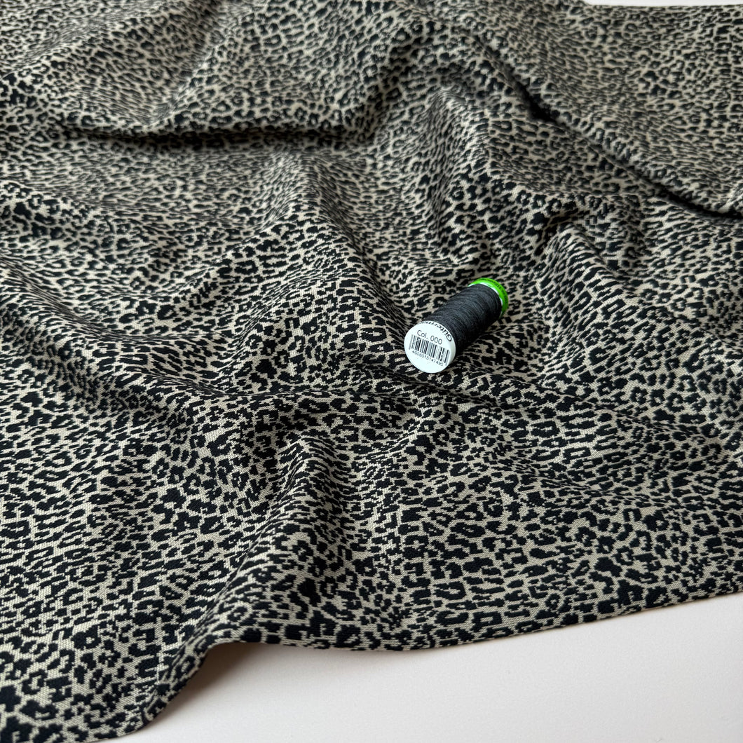 Leopard Sand Yarn Dyed Jacquard Knit