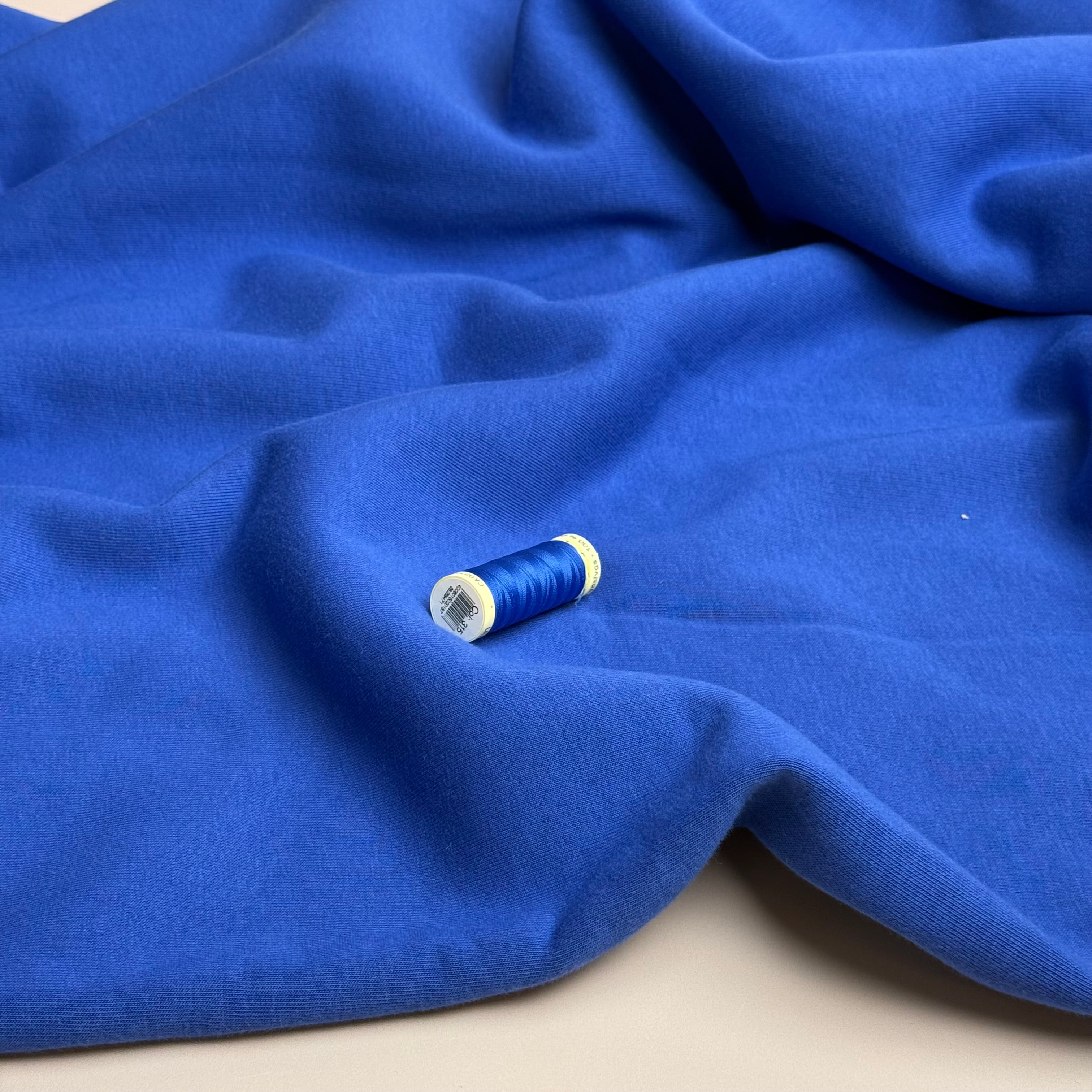 Fleecy Sweat-shirting Fabric in Cobalt