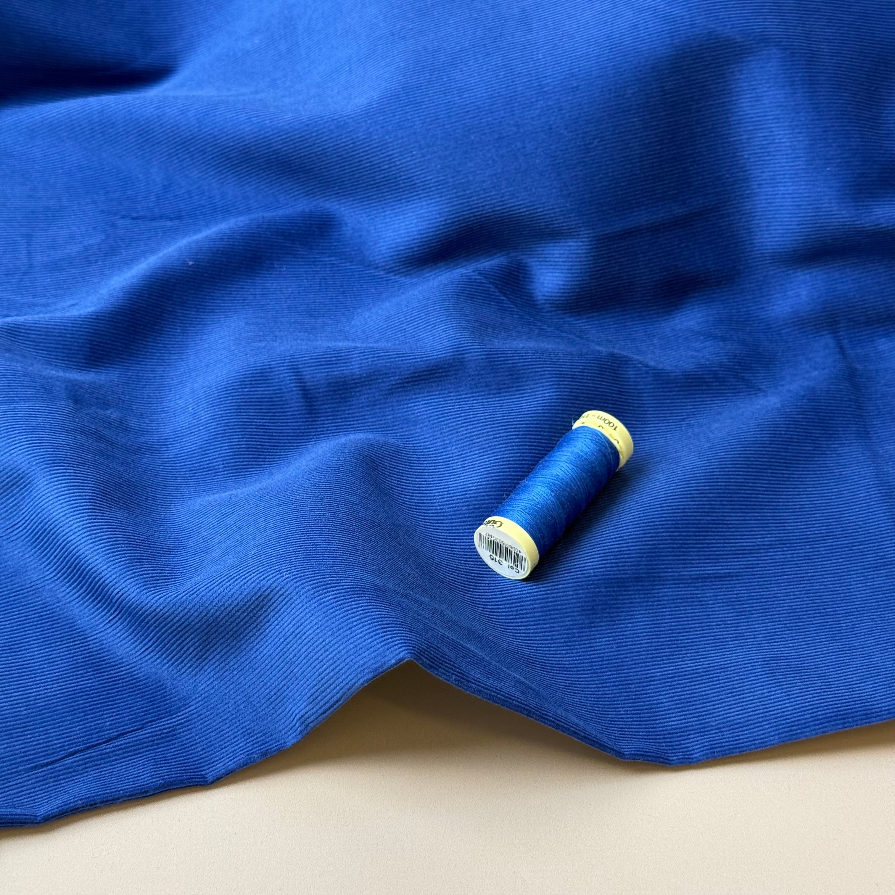 21 Wale Cotton Needlecord in Royal Blue