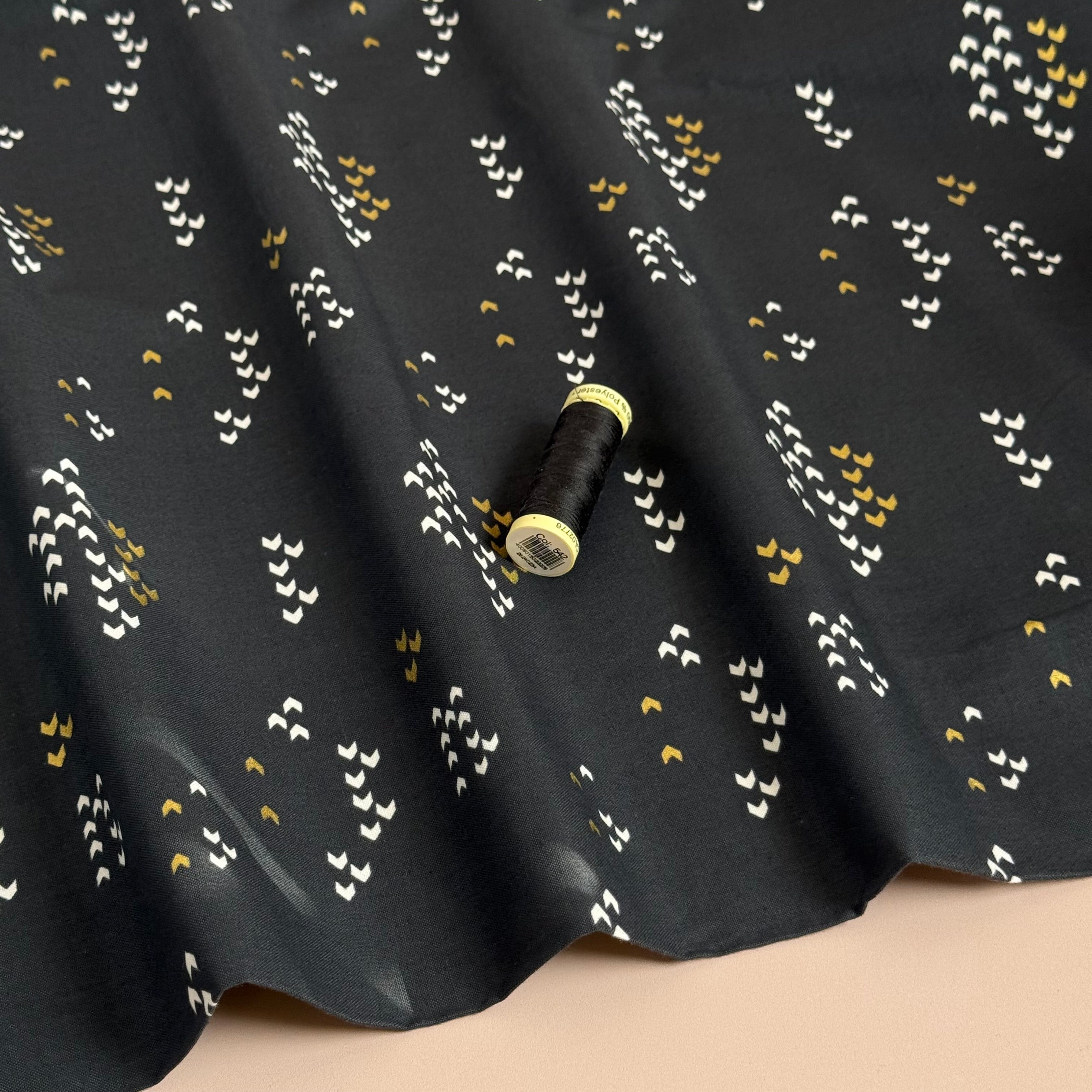 Cotton and Steel - Reflection Pitch Japanese Metallic Cotton Fabric