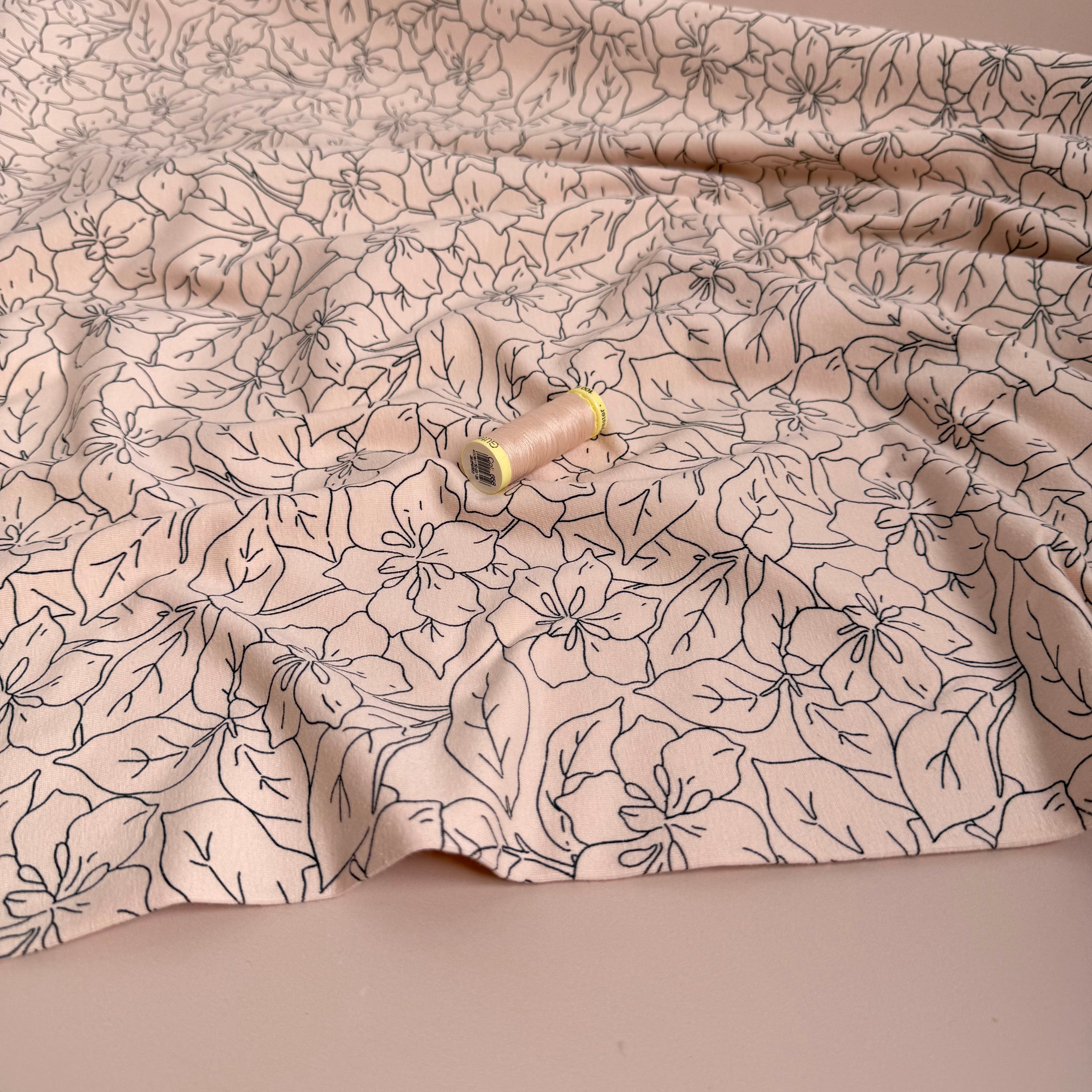 Cherry Blossom Blush Cotton Jersey