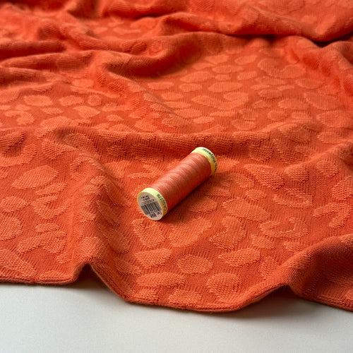 Animal Viscose Blend Light Sweater Knit in Orange