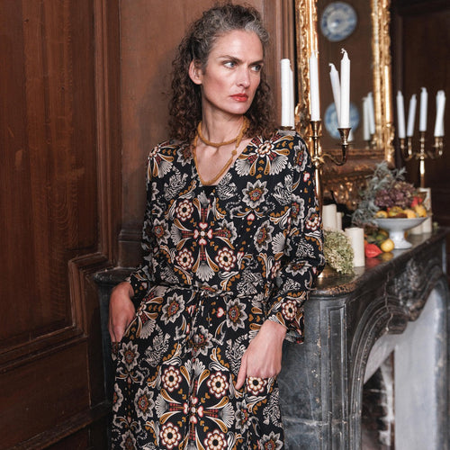 Sewing Kit - Amourette Wrap Dress in Sacred Tiger Viscose