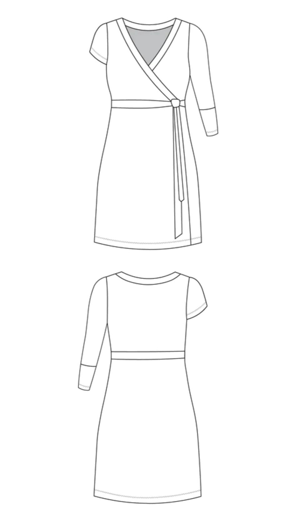 Sewing Kit - Appleton Dress in Rust Leaves Viscose Jersey