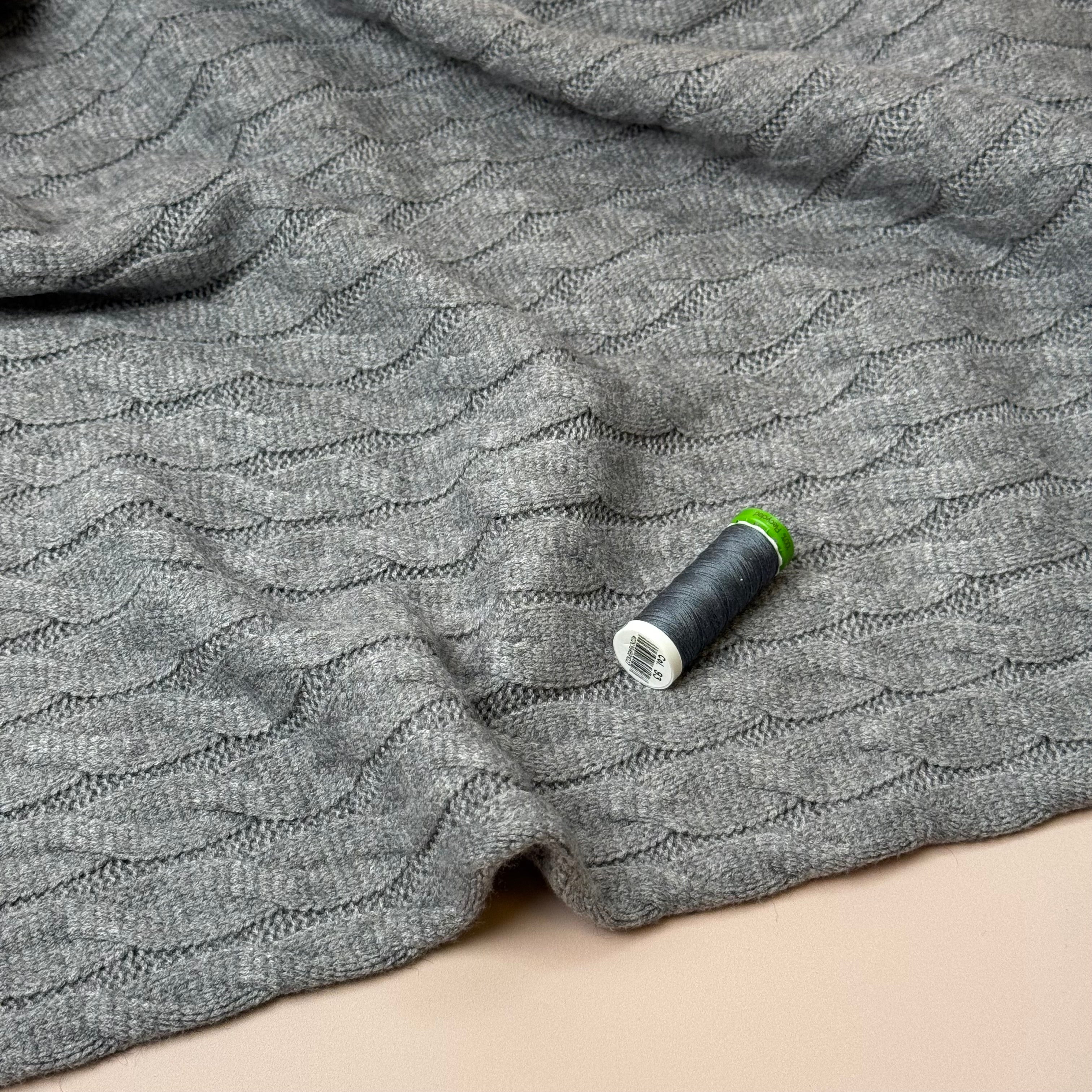 Nordic Heavy Cable Knit in Grey