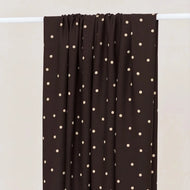 Mind The MAKER - Jolly Dot Umber Brown ECOVERO™ Viscose Crepe Fabric