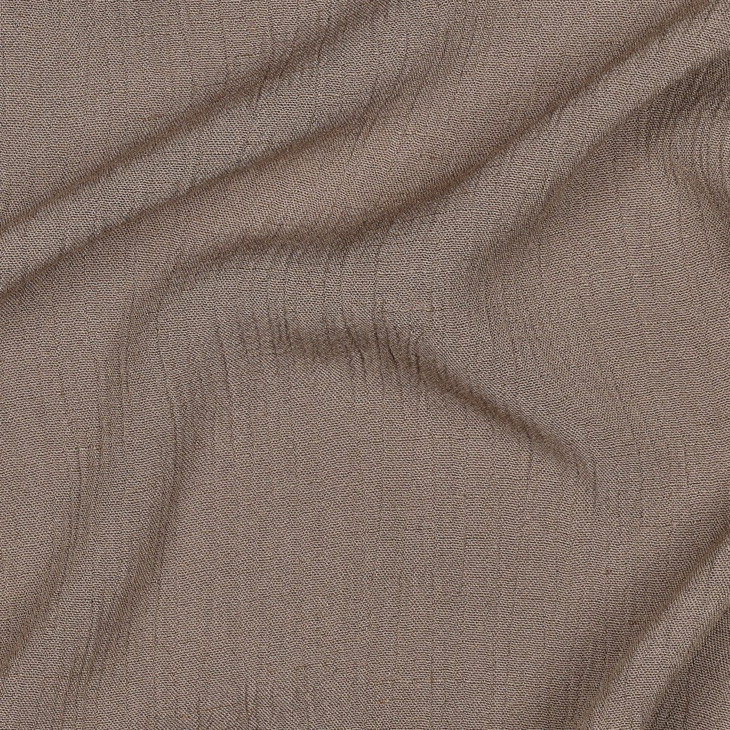 REMNANT 0.64 Metre - Crinkle Viscose Linen Blend Fabric in Latte