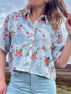 Sewing Kit - Frida Shirt in Vintage Lace Linen Fabric