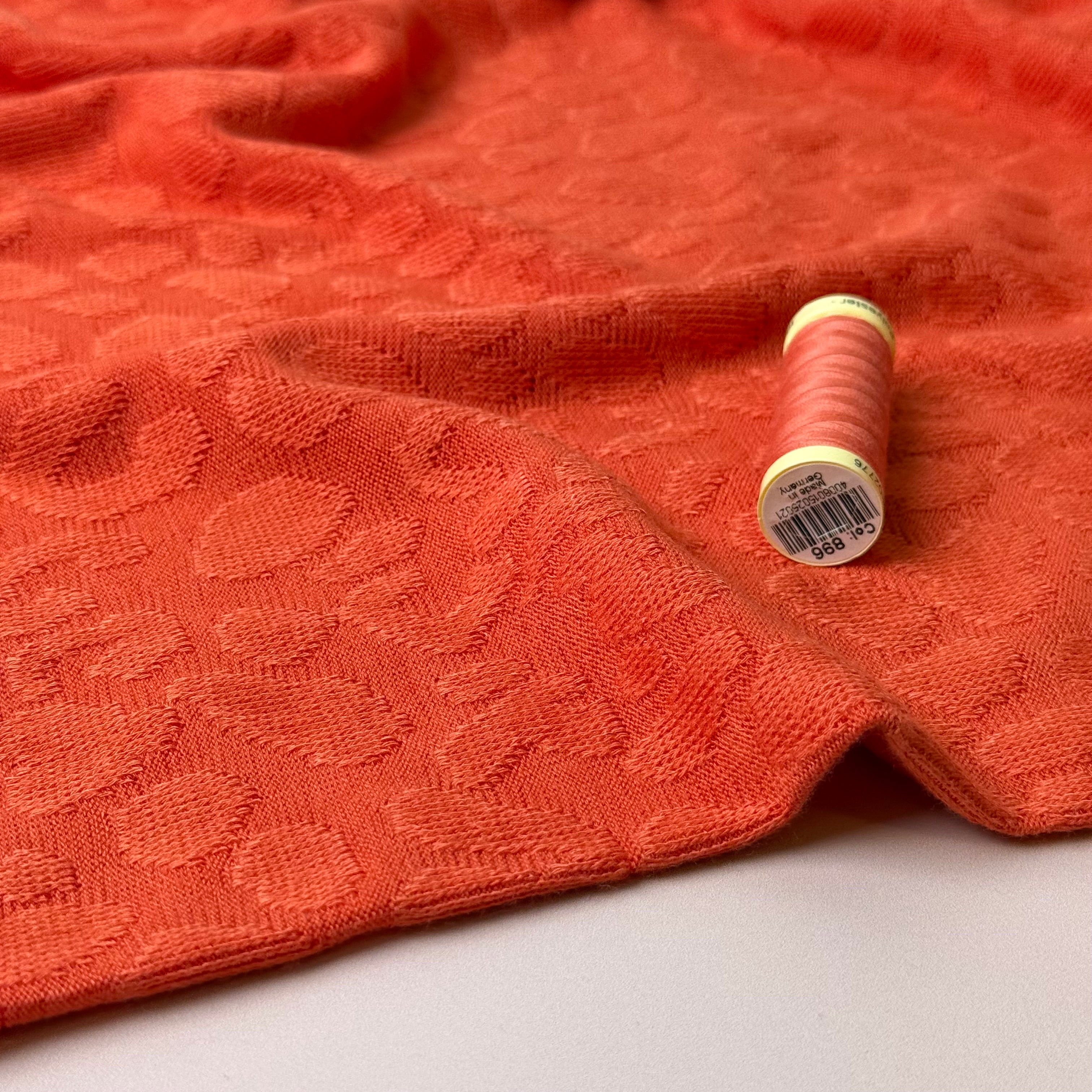 Animal Viscose Blend Light Sweater Knit in Orange