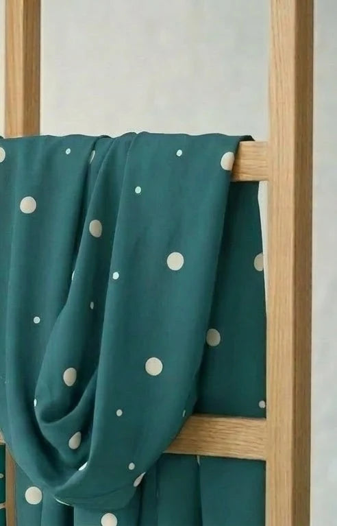 Mind The MAKER - Dainty Dot Teal Viscose Twill with LENZING™ ECOVERO™ fibres