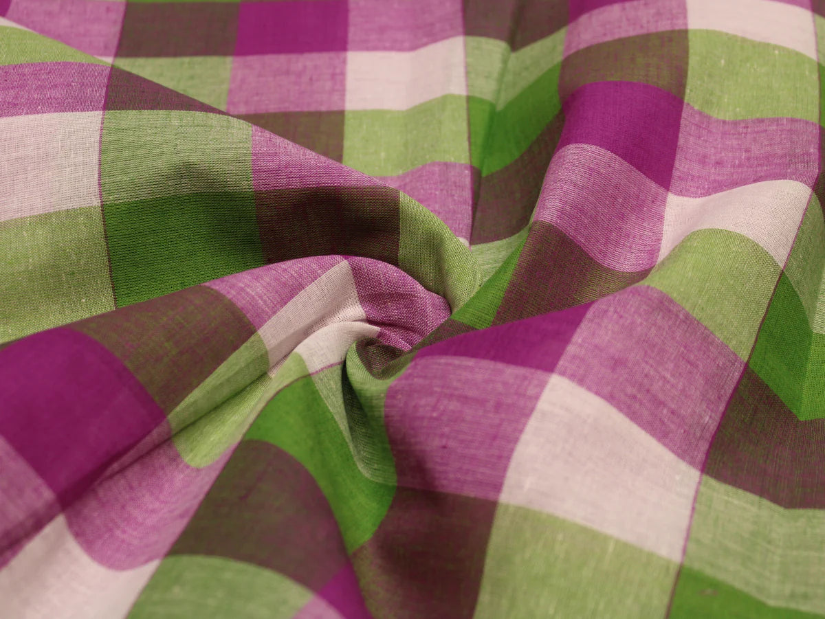 Cacti Pure Cotton Handloom Madras Check