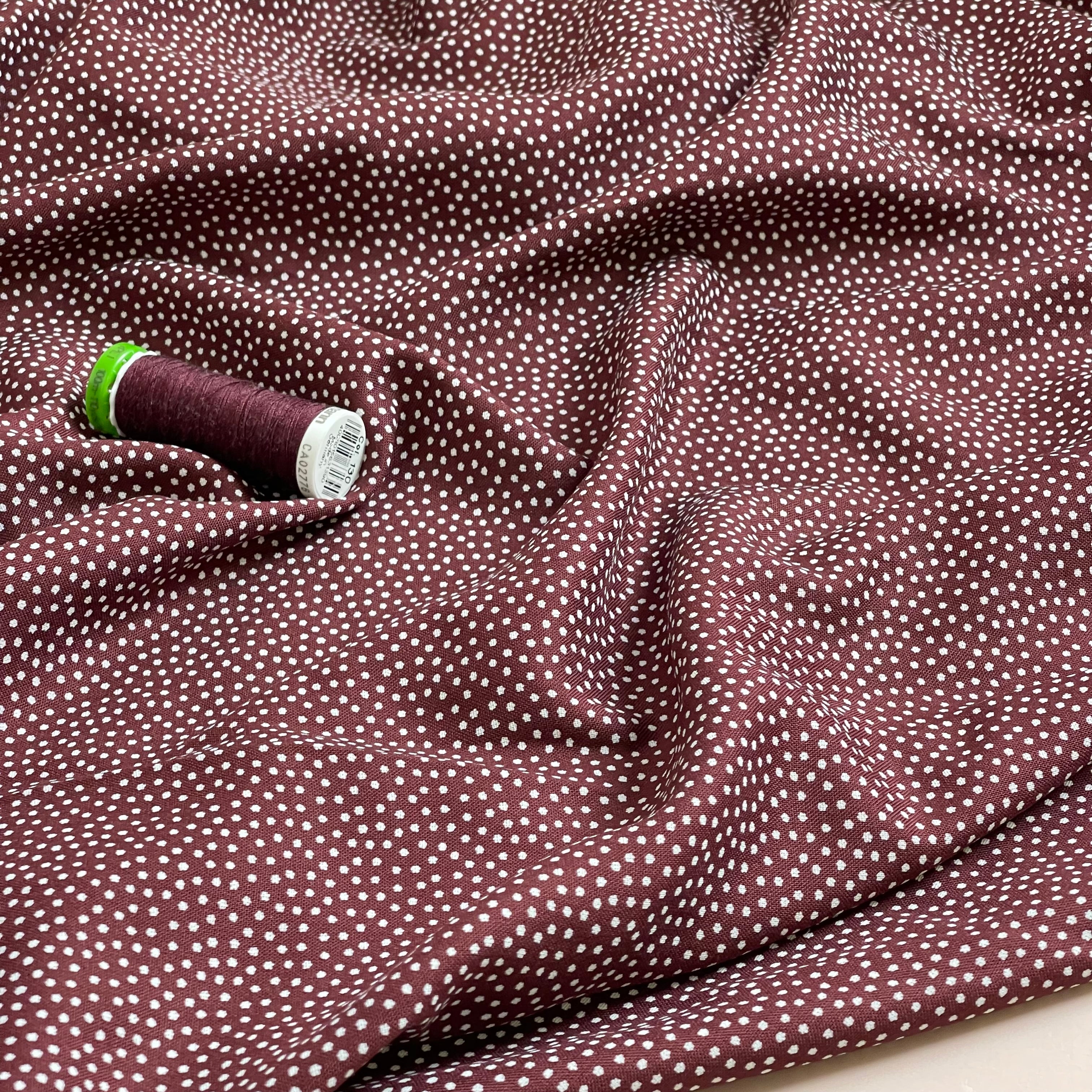 Ex-Designer Deadstock - Scattered Spots on Port Viscose Fabric