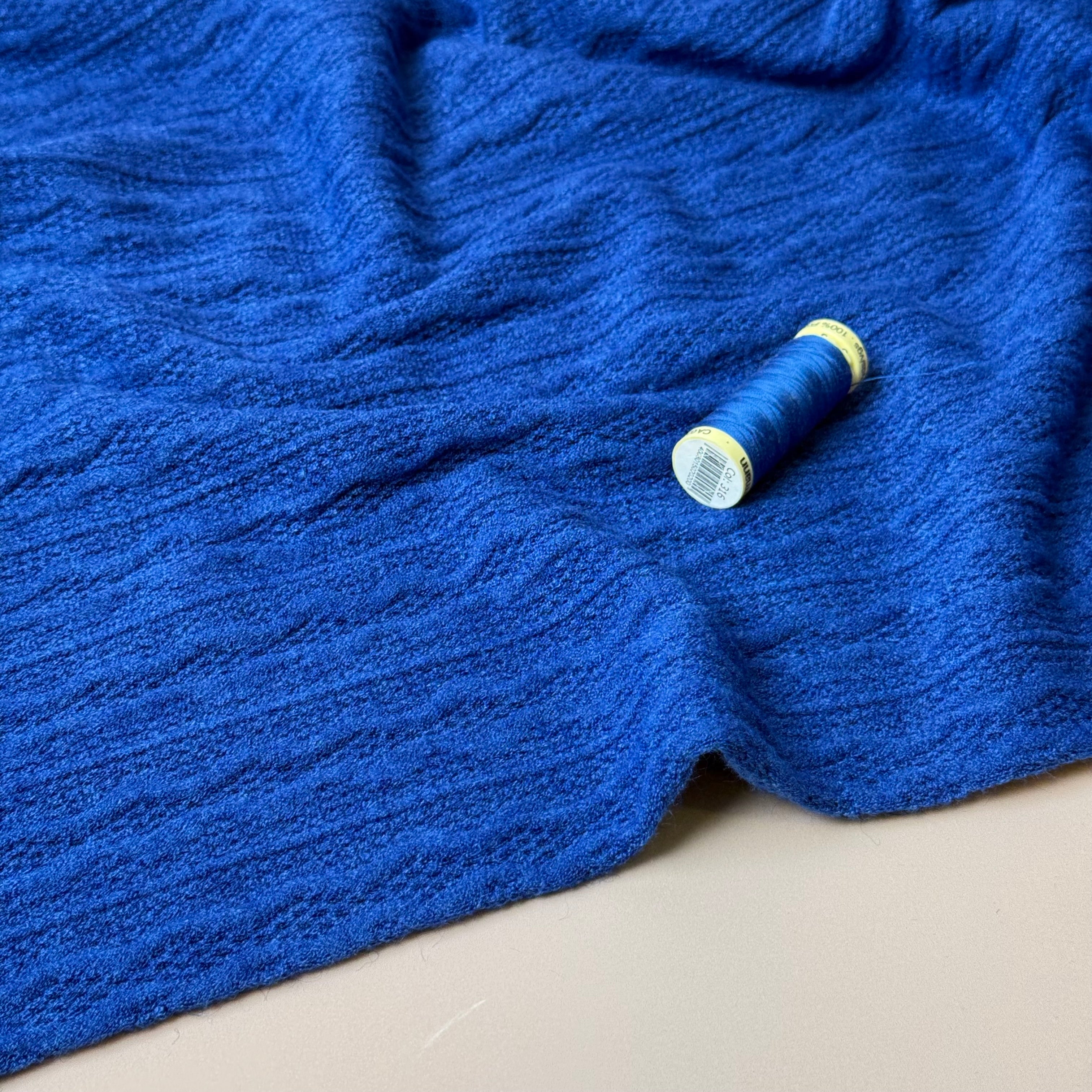Lace Viscose Blend Sweater Knit in Royal Blue