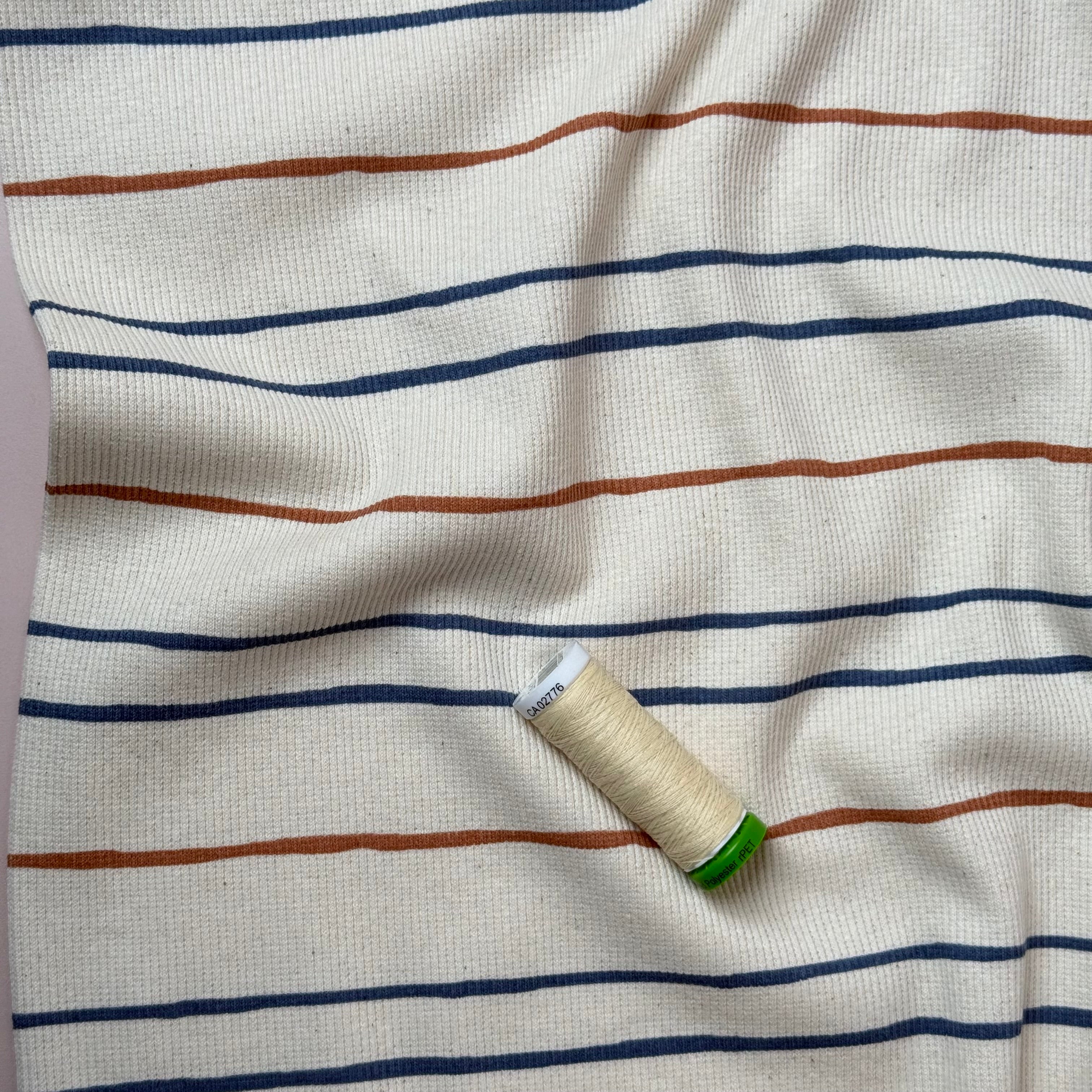 Stripes Natural Organic Cotton Ribbed Jersey