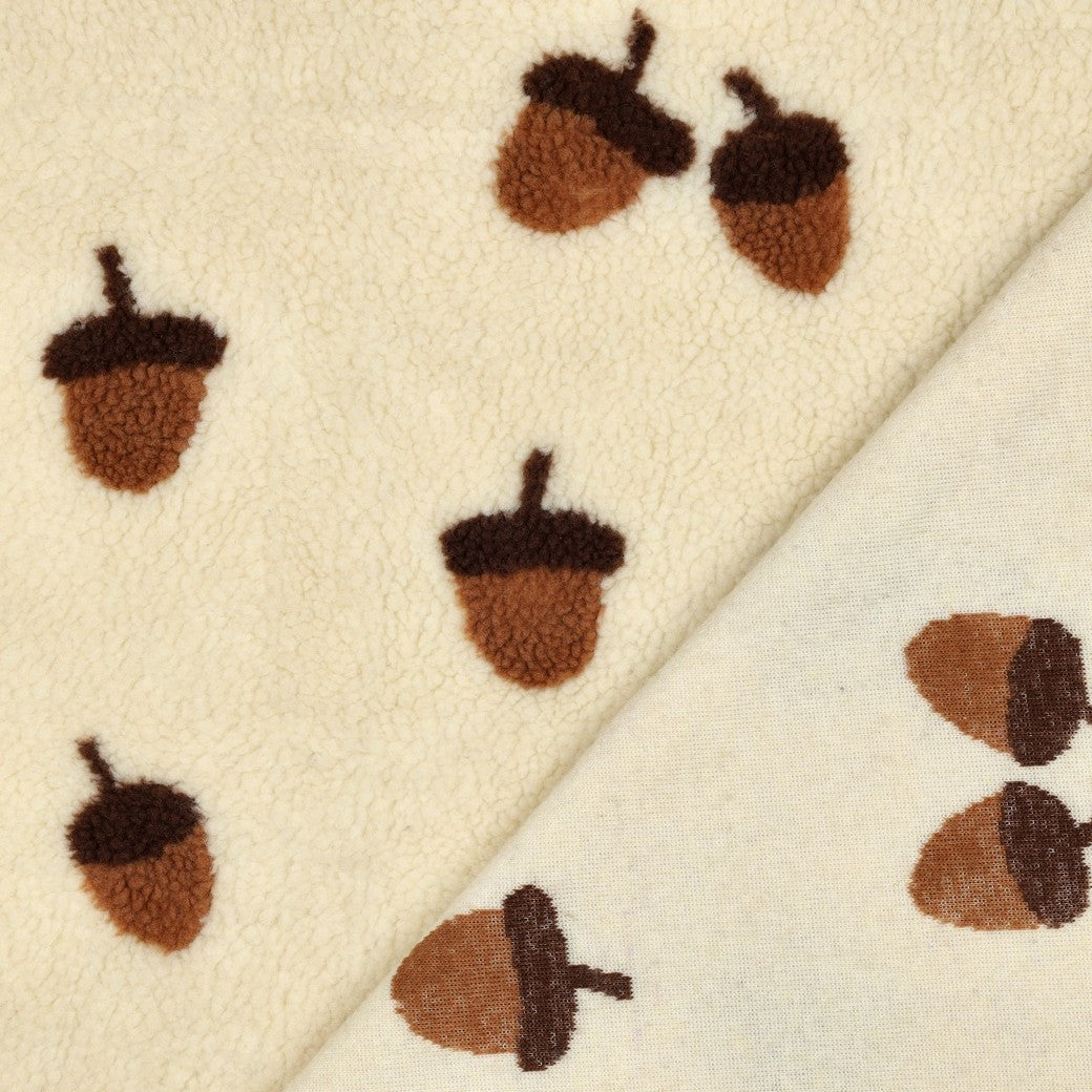 Acorns Teddy Jacquard Fabric