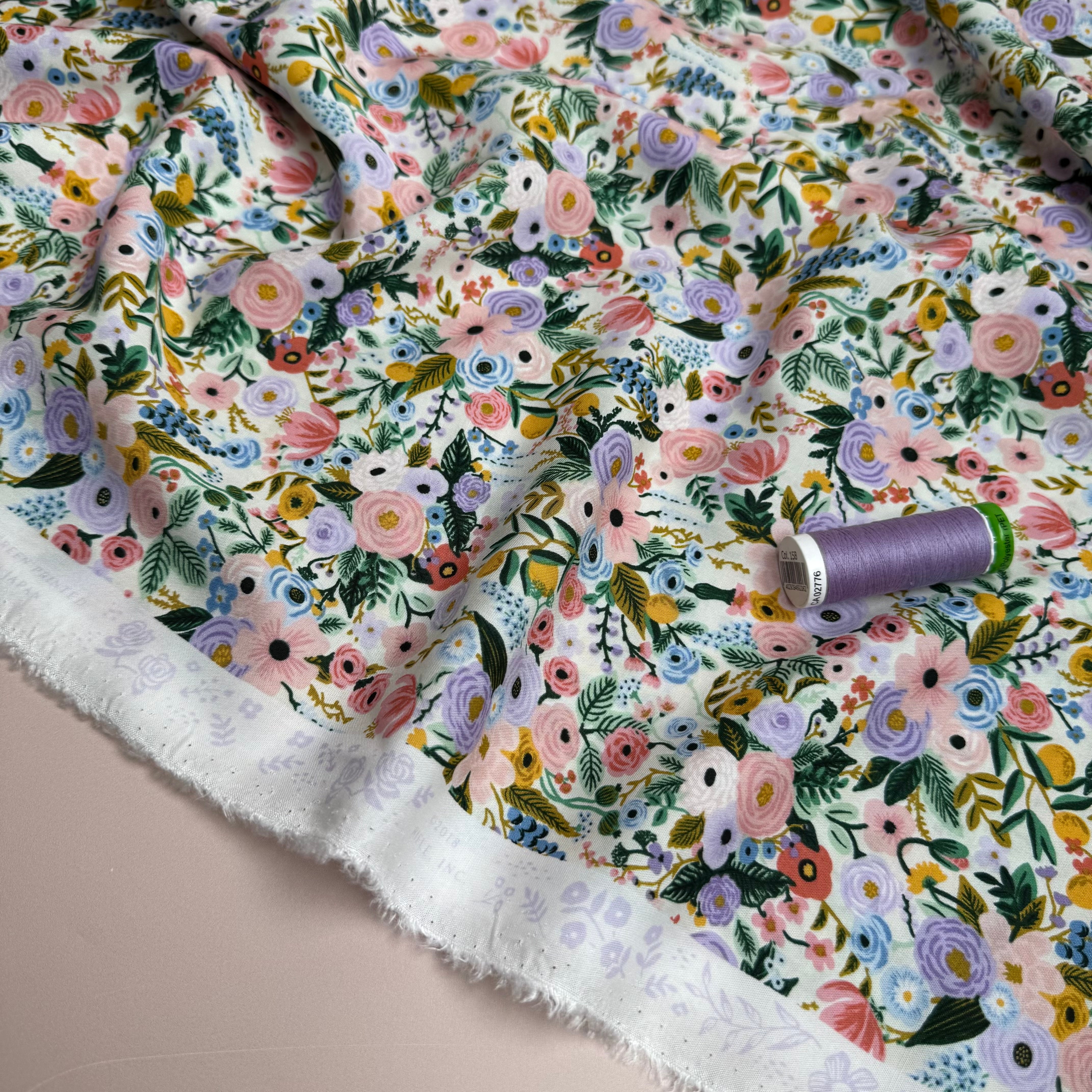 Rifle Paper Co -  Petite Garden Party in Ivory Rayon Fabric