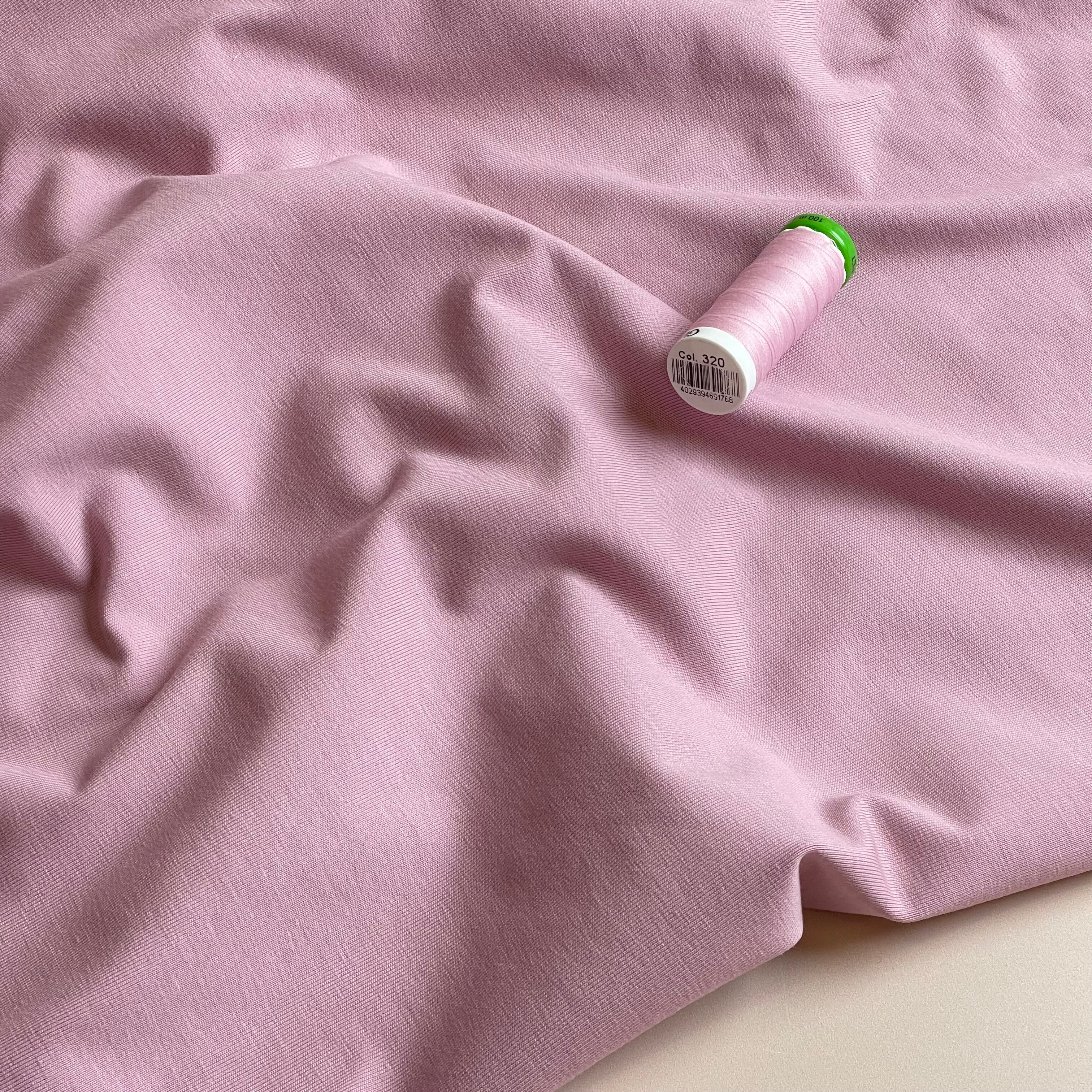 Essential Chic Old Pink Plain Cotton Jersey Fabric
