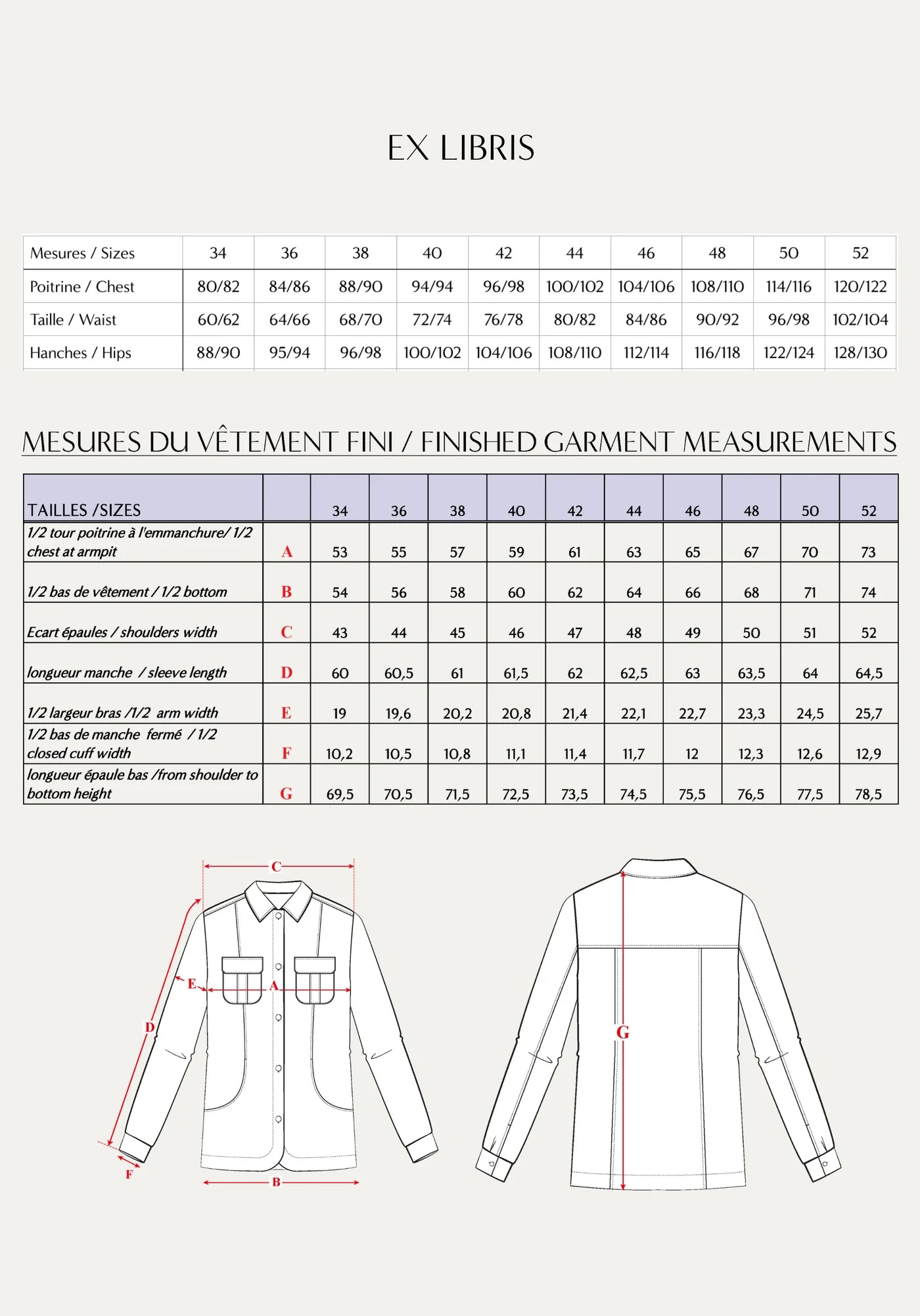 Maison Fauve - Ex Libris Overshirt Sewing Pattern