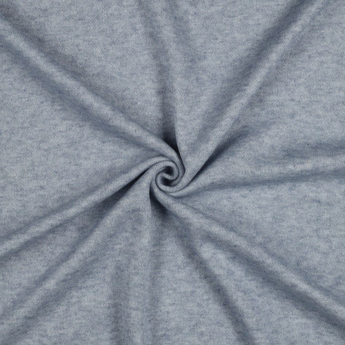 Snug Viscose Blend Sweater Knit in Mist Blue Melange