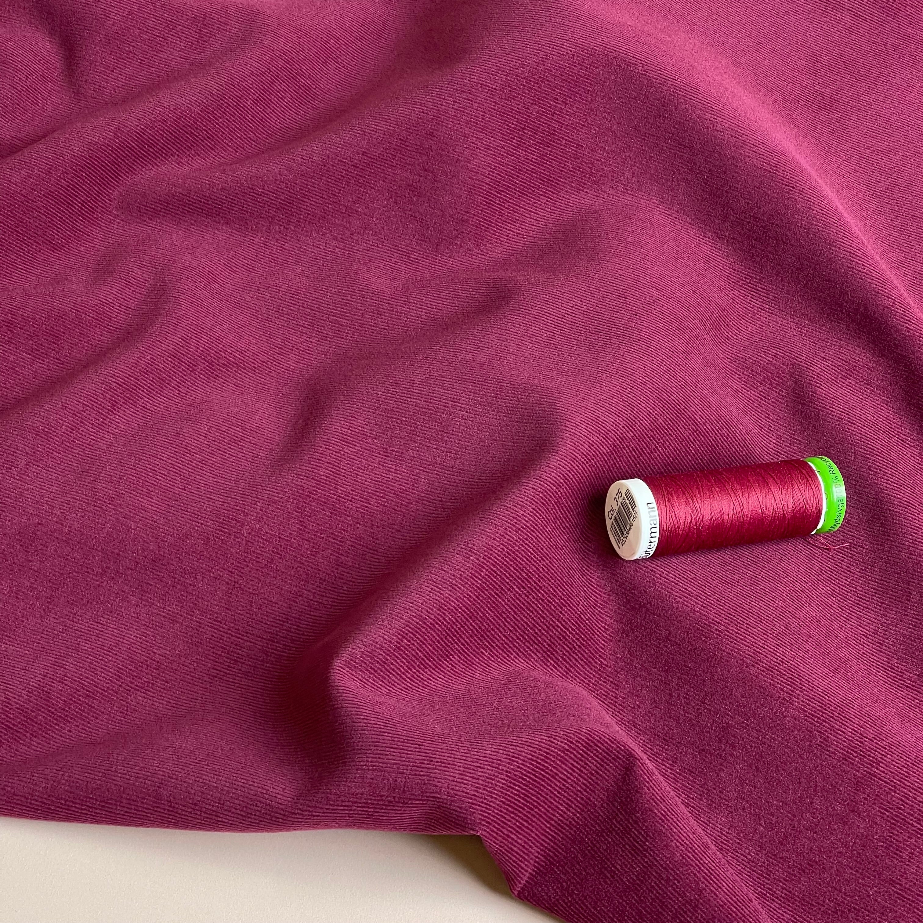28 Wale Pure Cotton Needlecord in Wine