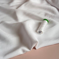 Elegance White Plain ECOVERO Viscose Fabric