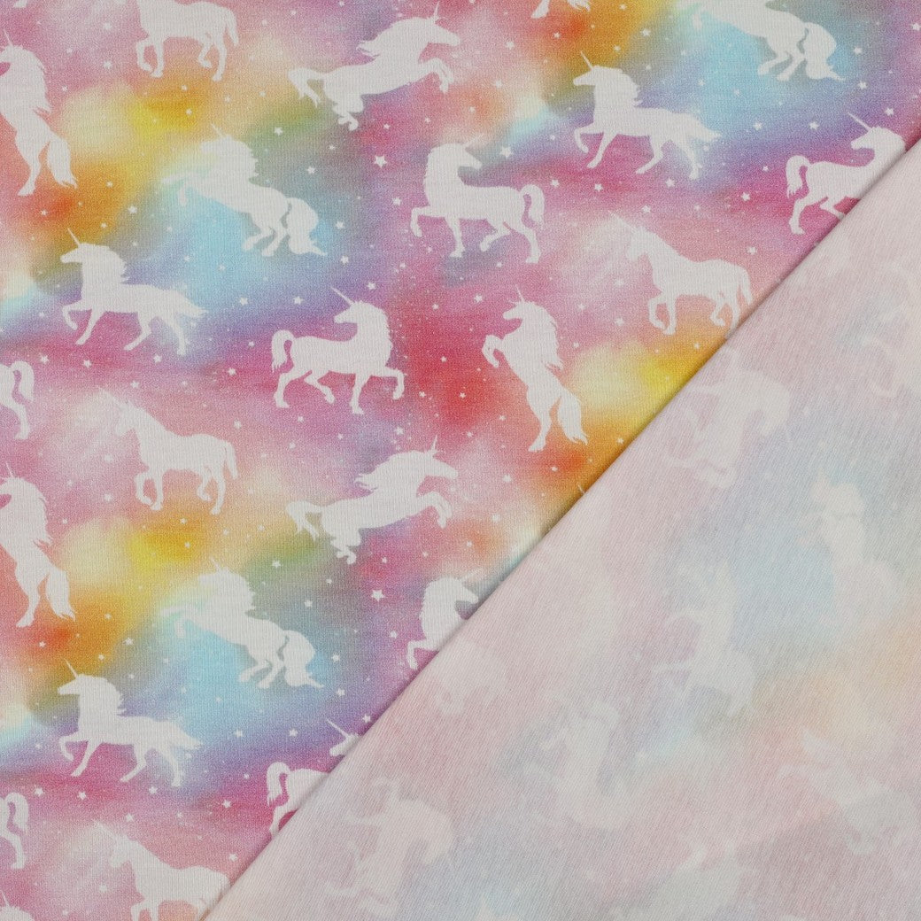 Sparkly Unicorns Cotton Jersey Fabric