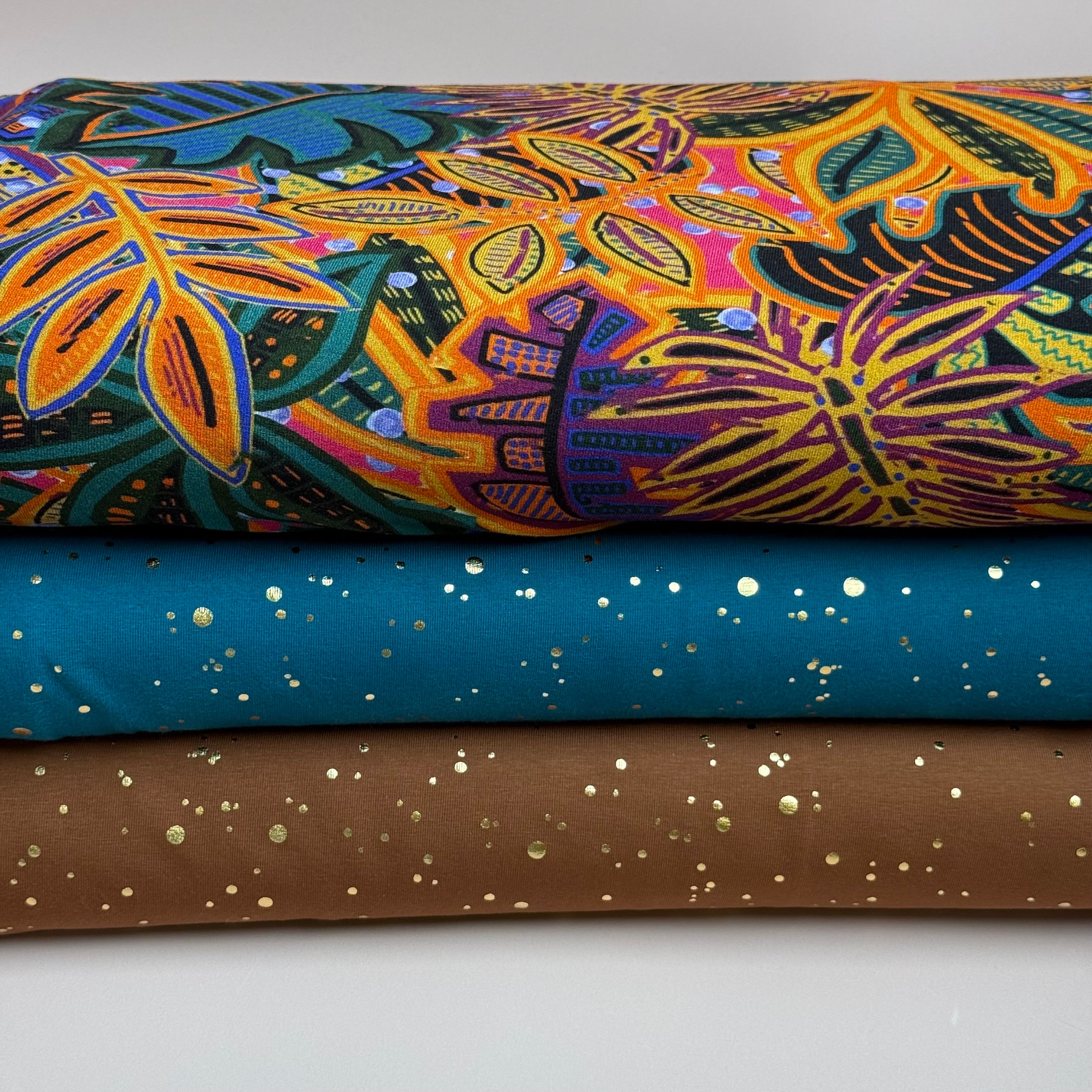 Tropical Leaves Viscose Jersey Fabric