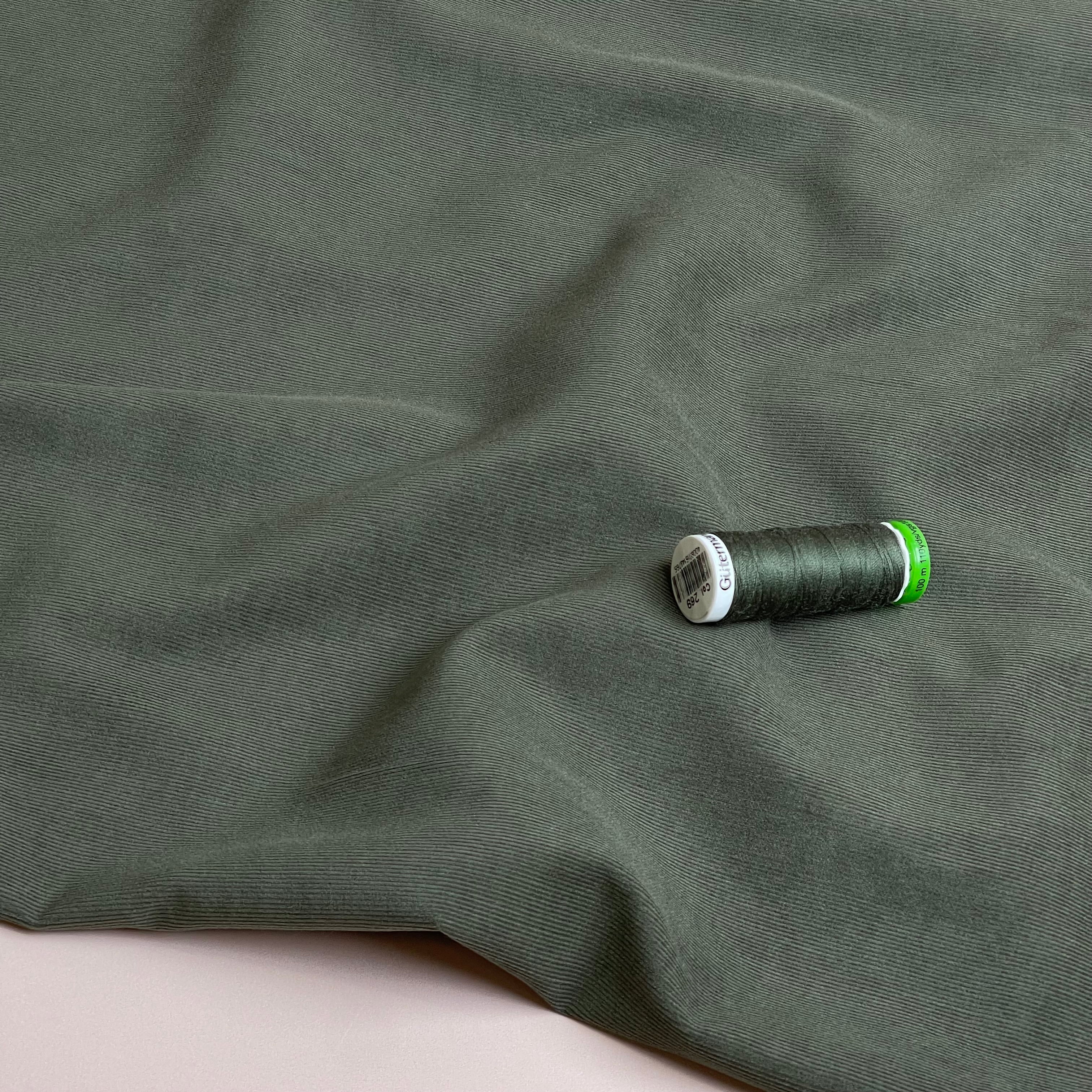 28 Wale Pure Cotton Needlecord in Khaki