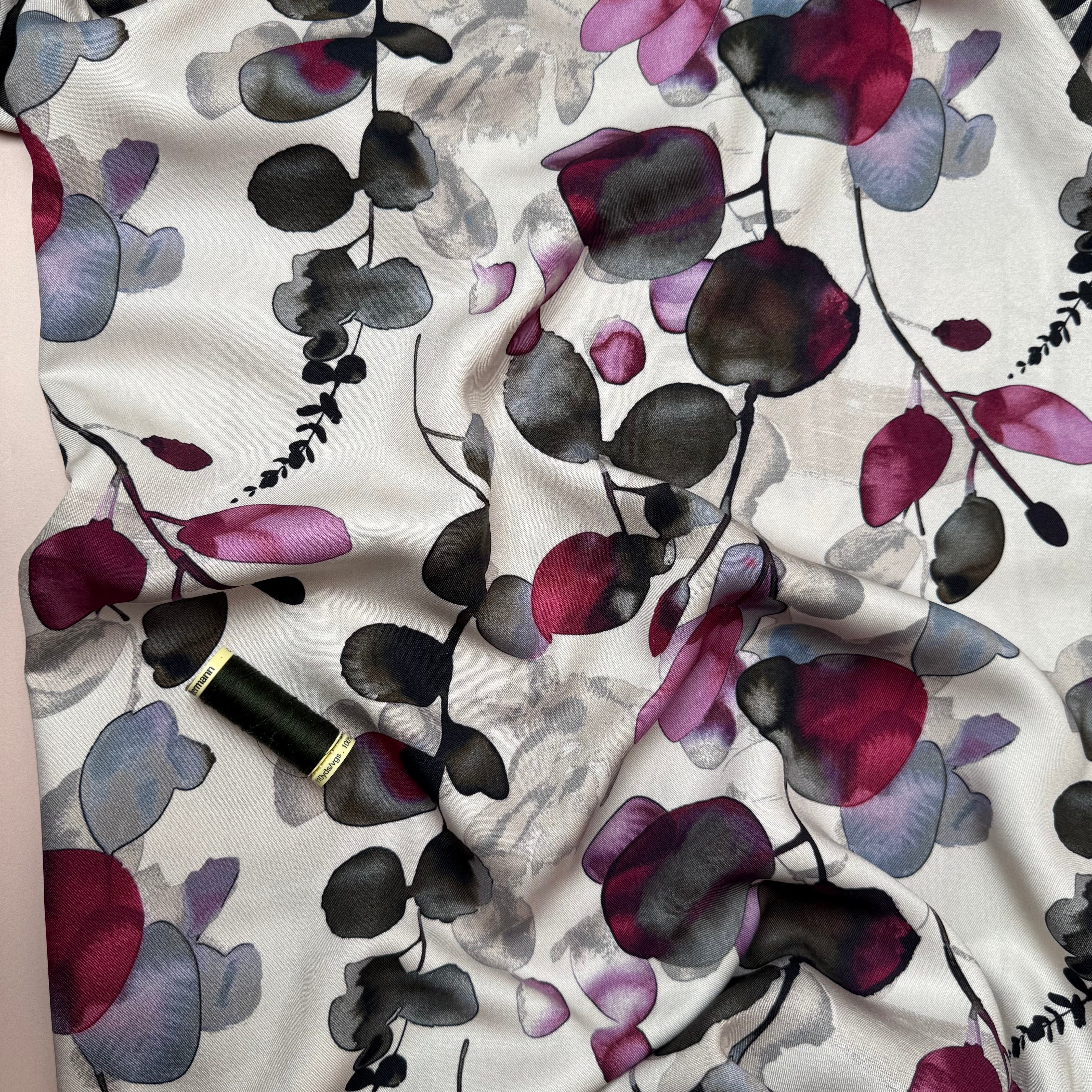 Light & Lush - Eucalyptus Leaves Viscose Twill Fabric