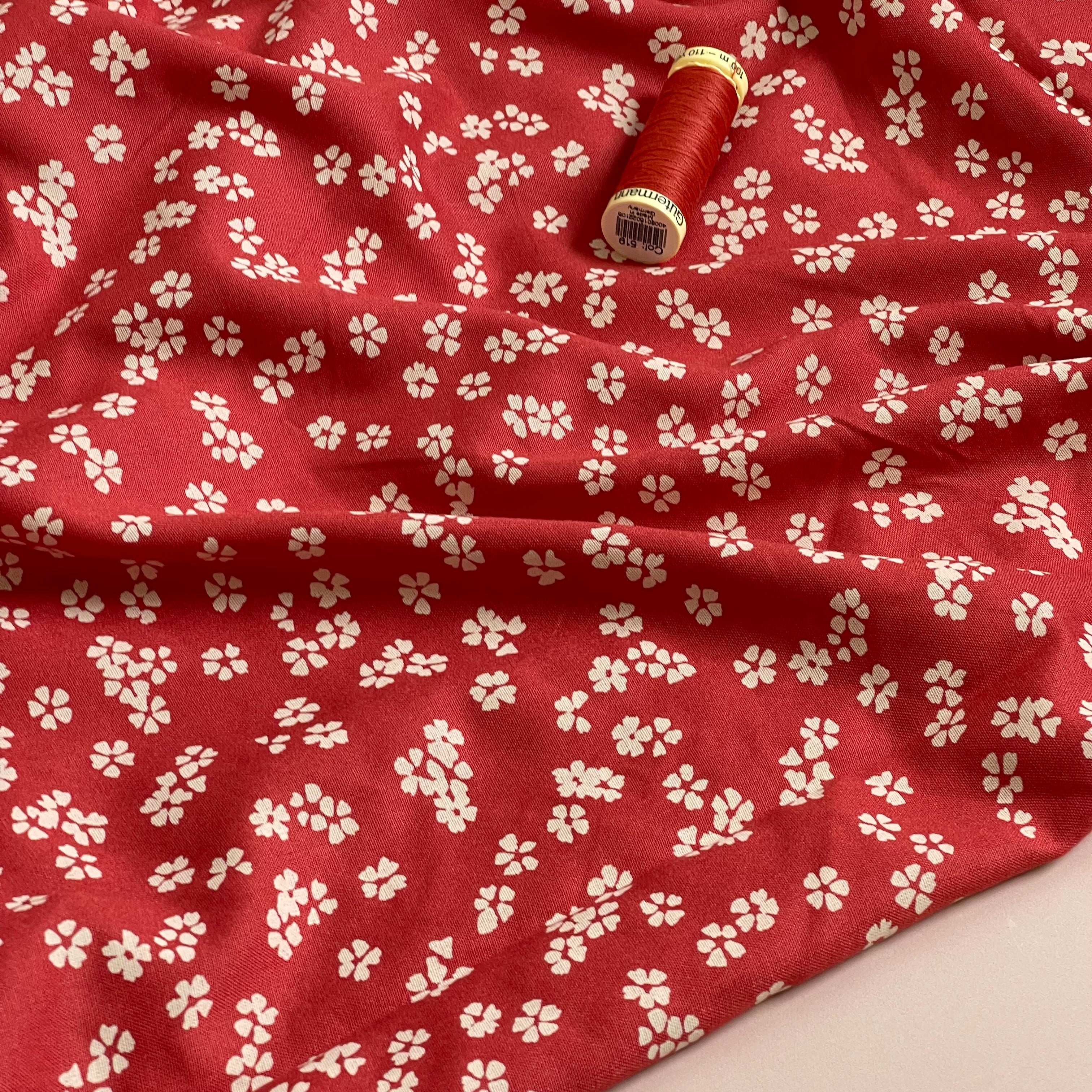 Ex-Designer Deadstock - Cherry Blossom Viscose Fabric